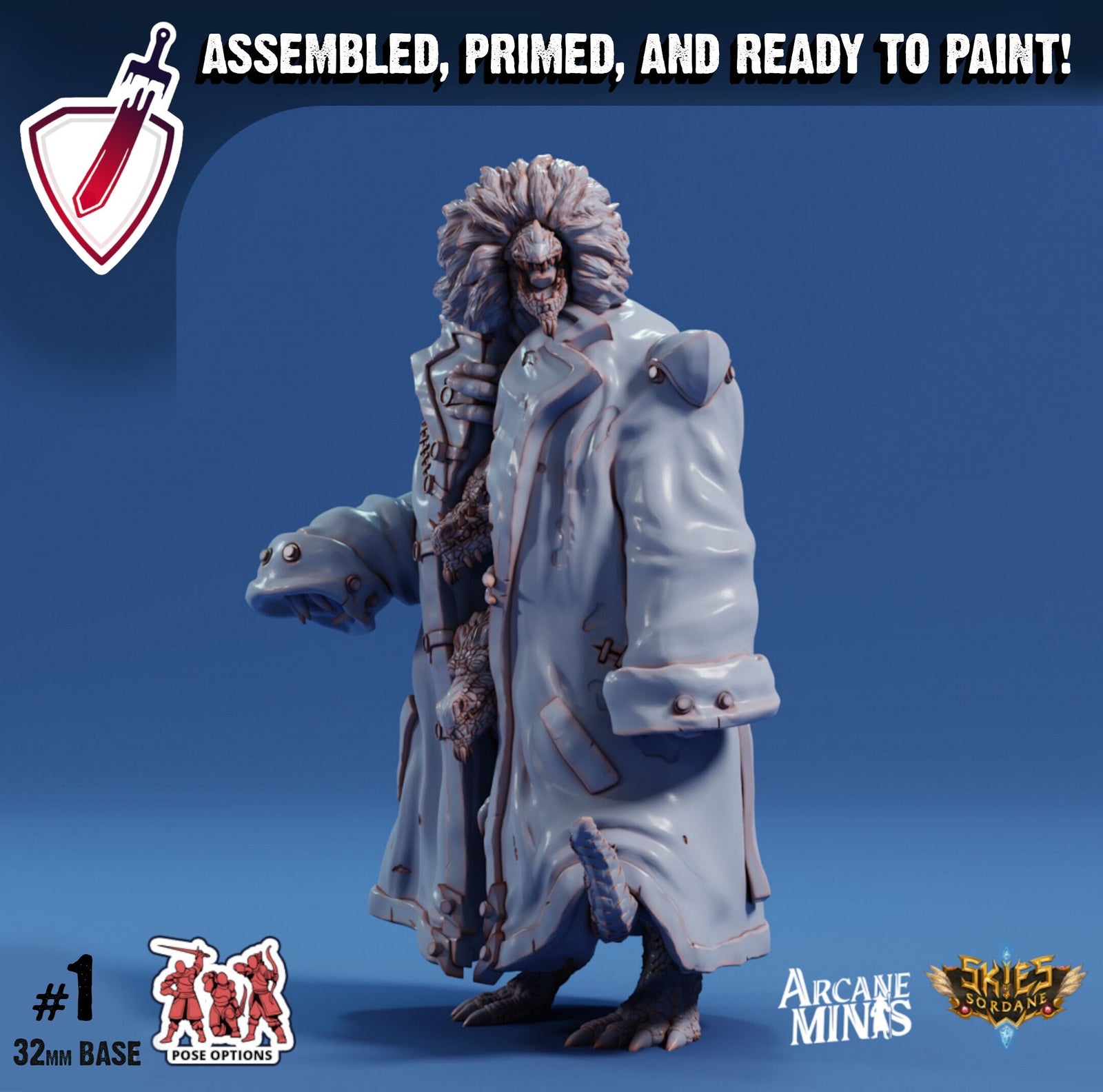 Drekon Infiltrators | Miniatures by Arcane Minis | Great for Tabletop Gaming, D&D, Pathfinder, and Painting | Assembled and Primed - Brush and Battle