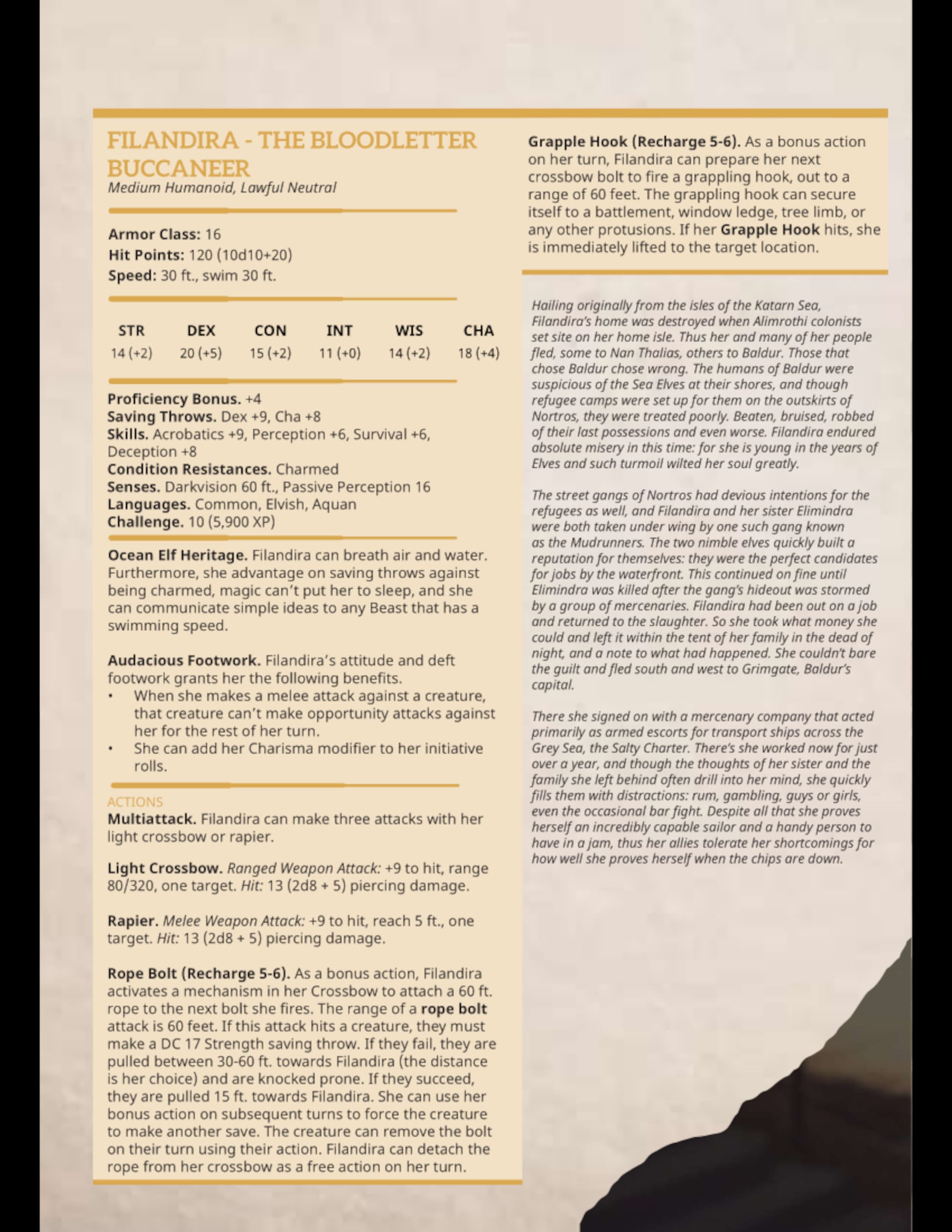 Filandira – Bloodletter Buccaneer | Miniature by DM Stash | Great for Tabletop Gaming, D&D, Pathfinder, and Painting | Assembled and Primed - Brush and Battle