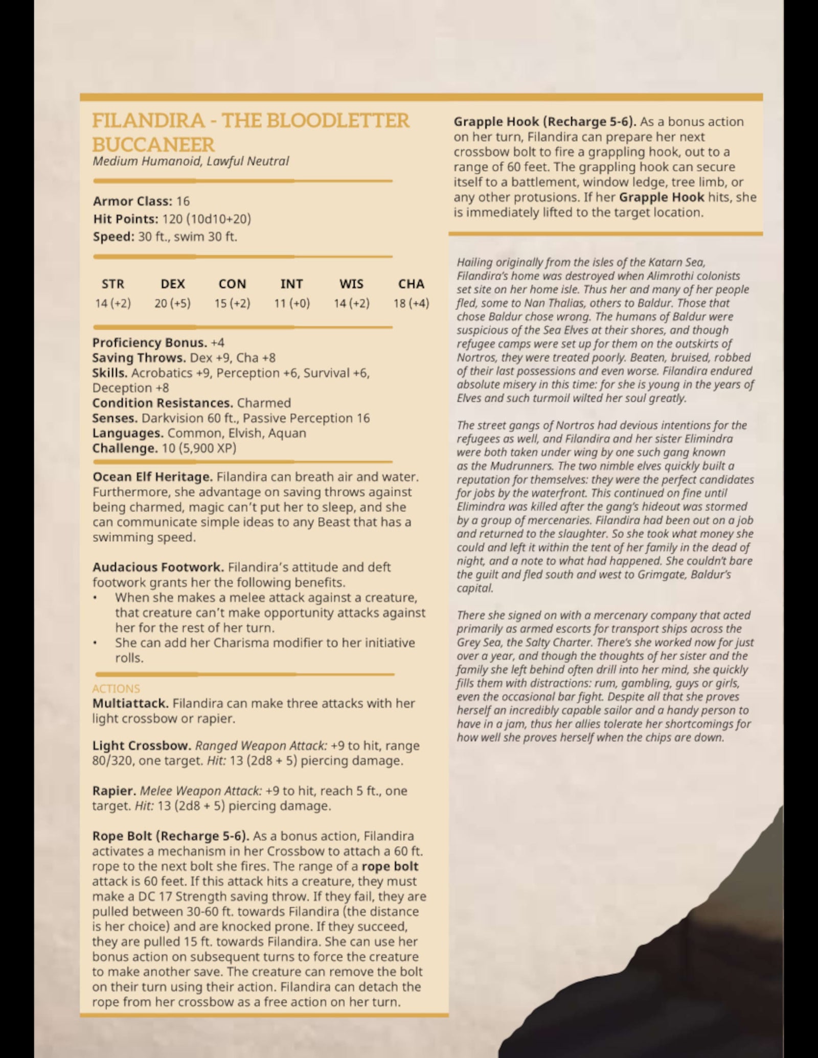 Filandira – Bloodletter Buccaneer | Miniature by DM Stash | Great for Tabletop Gaming, D&D, Pathfinder, and Painting | Assembled and Primed - Brush and Battle