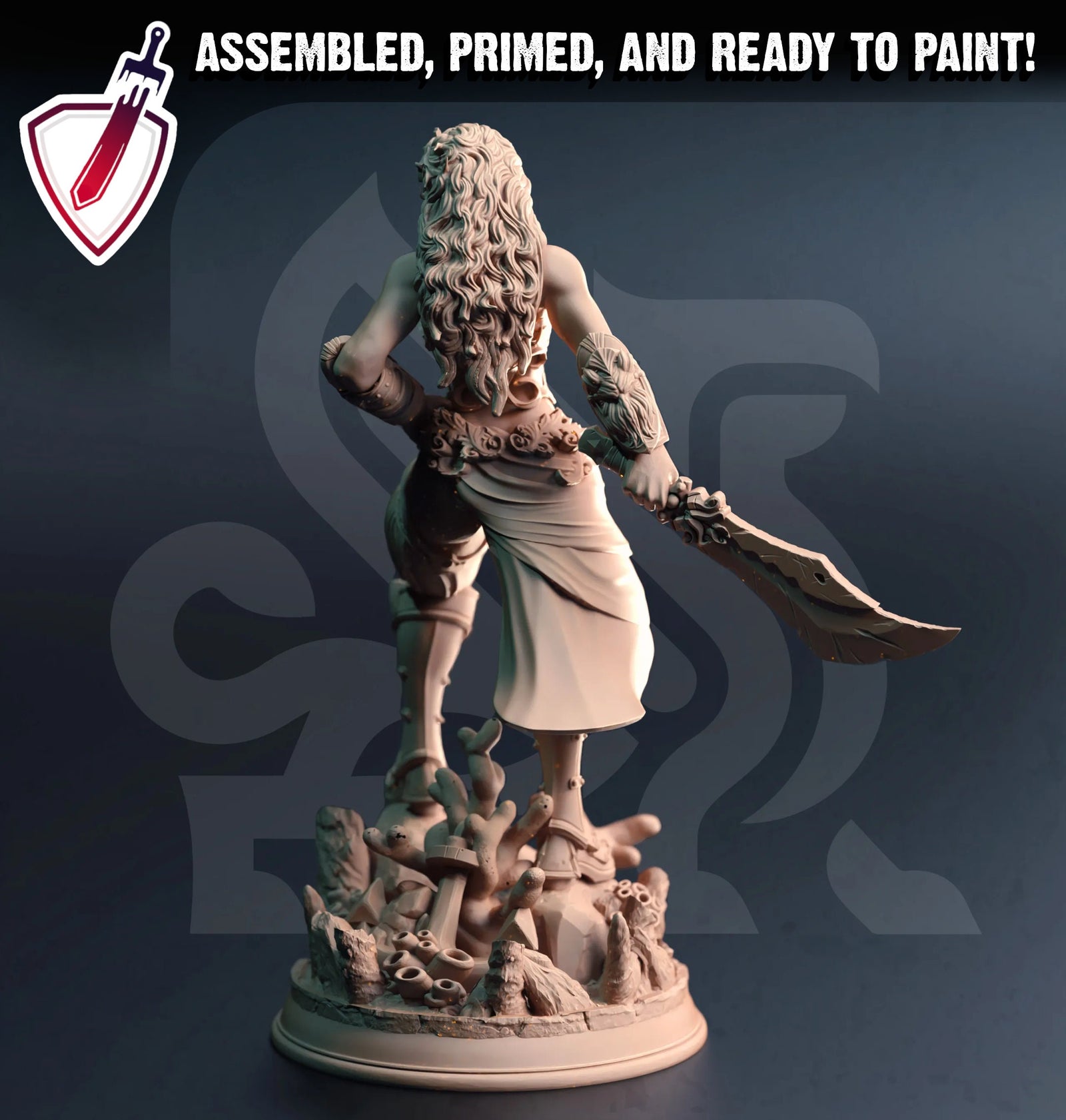 Inedra-Ki – The Wave Breaker | Miniature by DM Stash | Great for Tabletop Gaming, D&D, Pathfinder, and Painting | Assembled and Primed - Brush and Battle