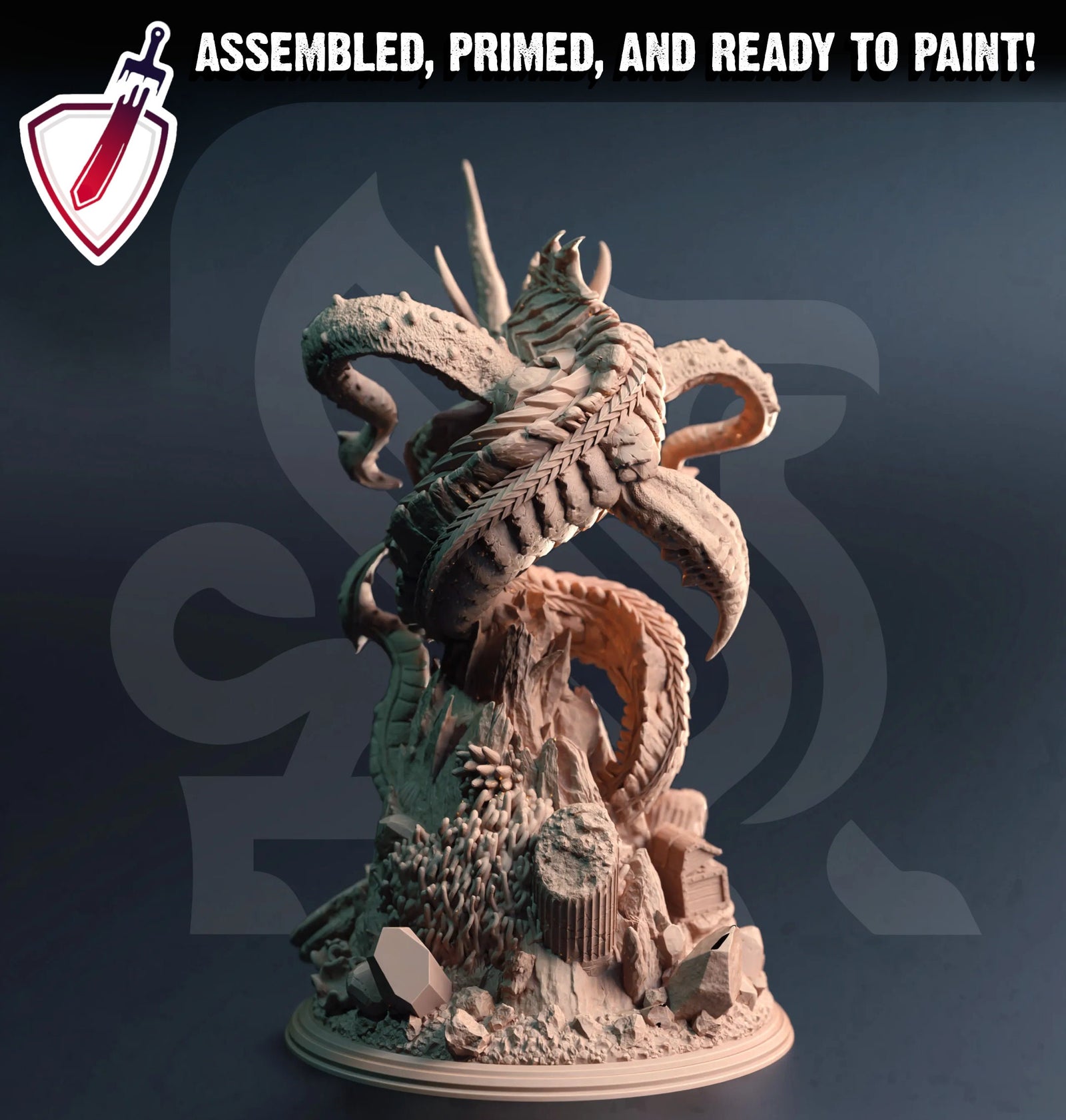 Erathul – Corrupted Leviathan | (Massive) Mini by DM Stash | Great for Tabletop Gaming, D&D, Pathfinder, and Painting | Assembled and Primed - Brush and Battle