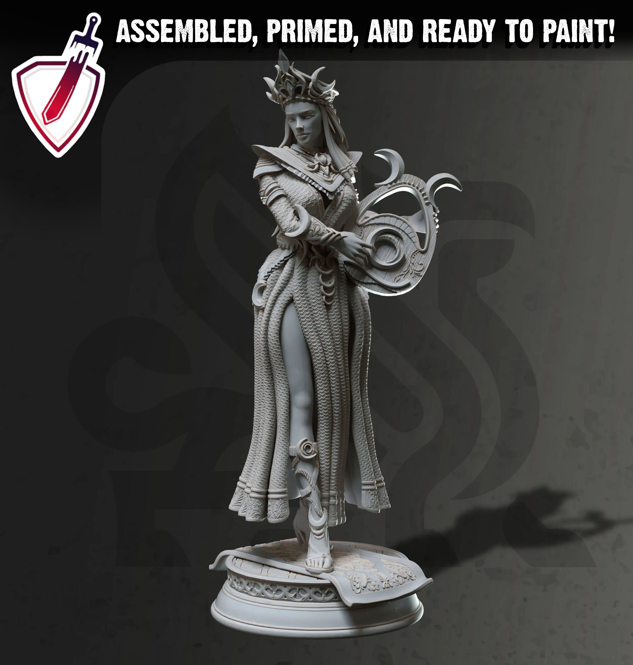 Glanbeli Human | Miniatures by DM Stash | Great for Tabletop Gaming, D&D, Pathfinder, and Painting | Assembled and Primed - Brush and Battle