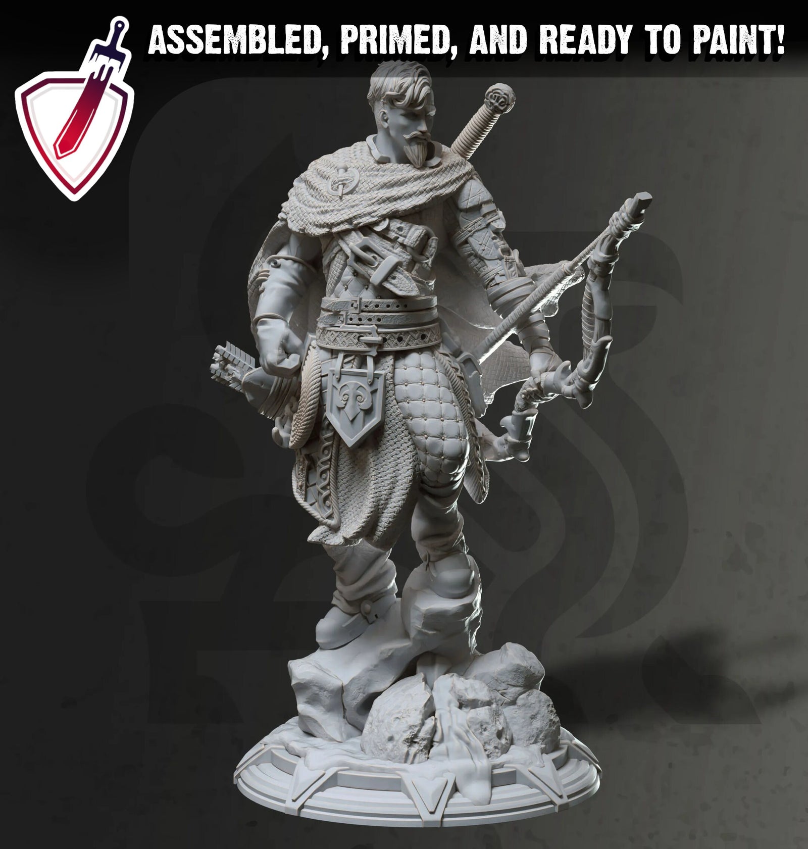 Viktor Trine – The Silent Ranger | Miniatures by DM Stash | Great for Tabletop Gaming, D&D, Pathfinder, and Painting | Assembled and Primed - Brush and Battle