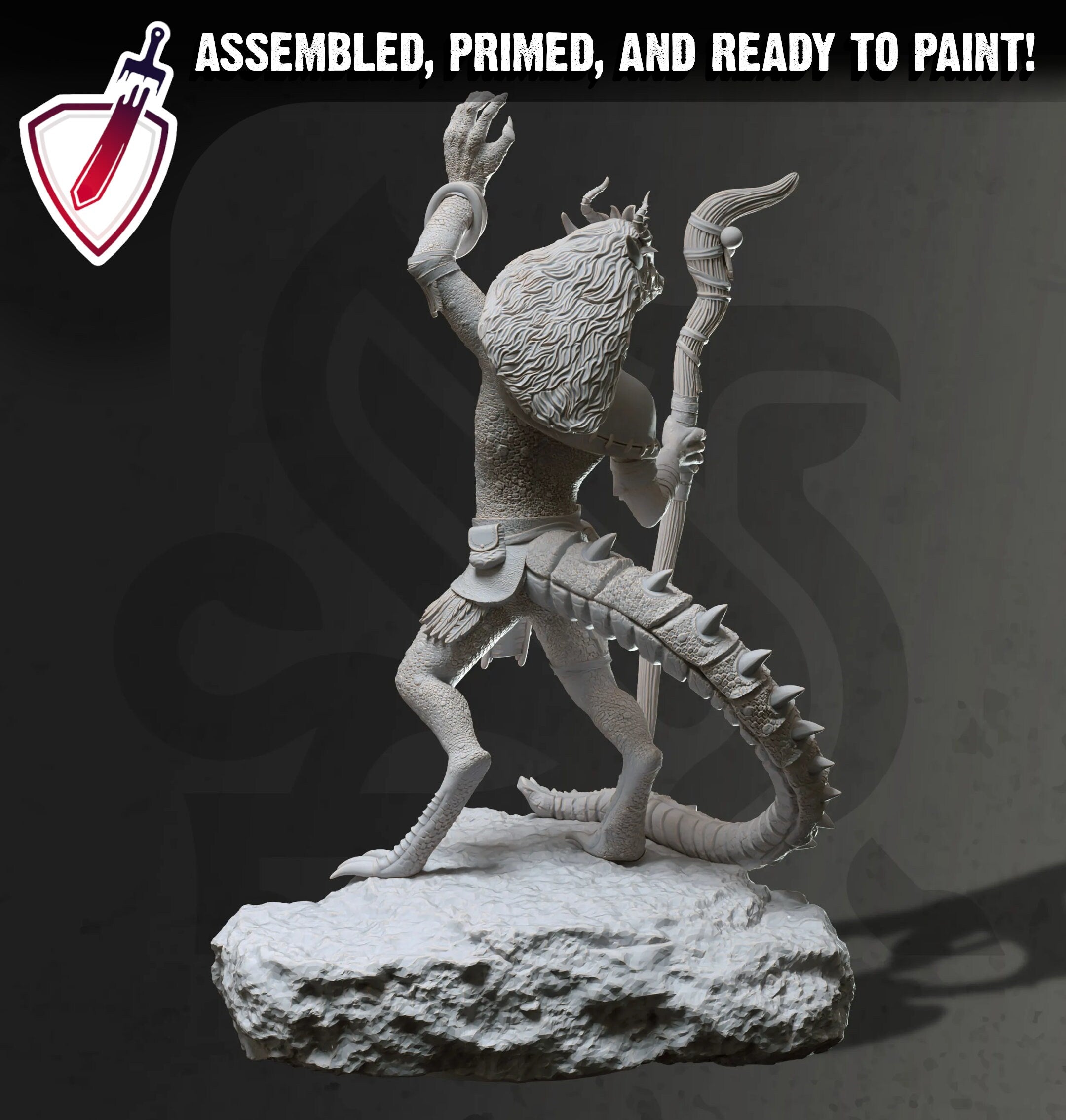 Bobodobo – Kobold Shaman | Miniatures by DM Stash | Great for Tabletop Gaming, D&D, Pathfinder, and Painting | Assembled and Primed - Brush and Battle