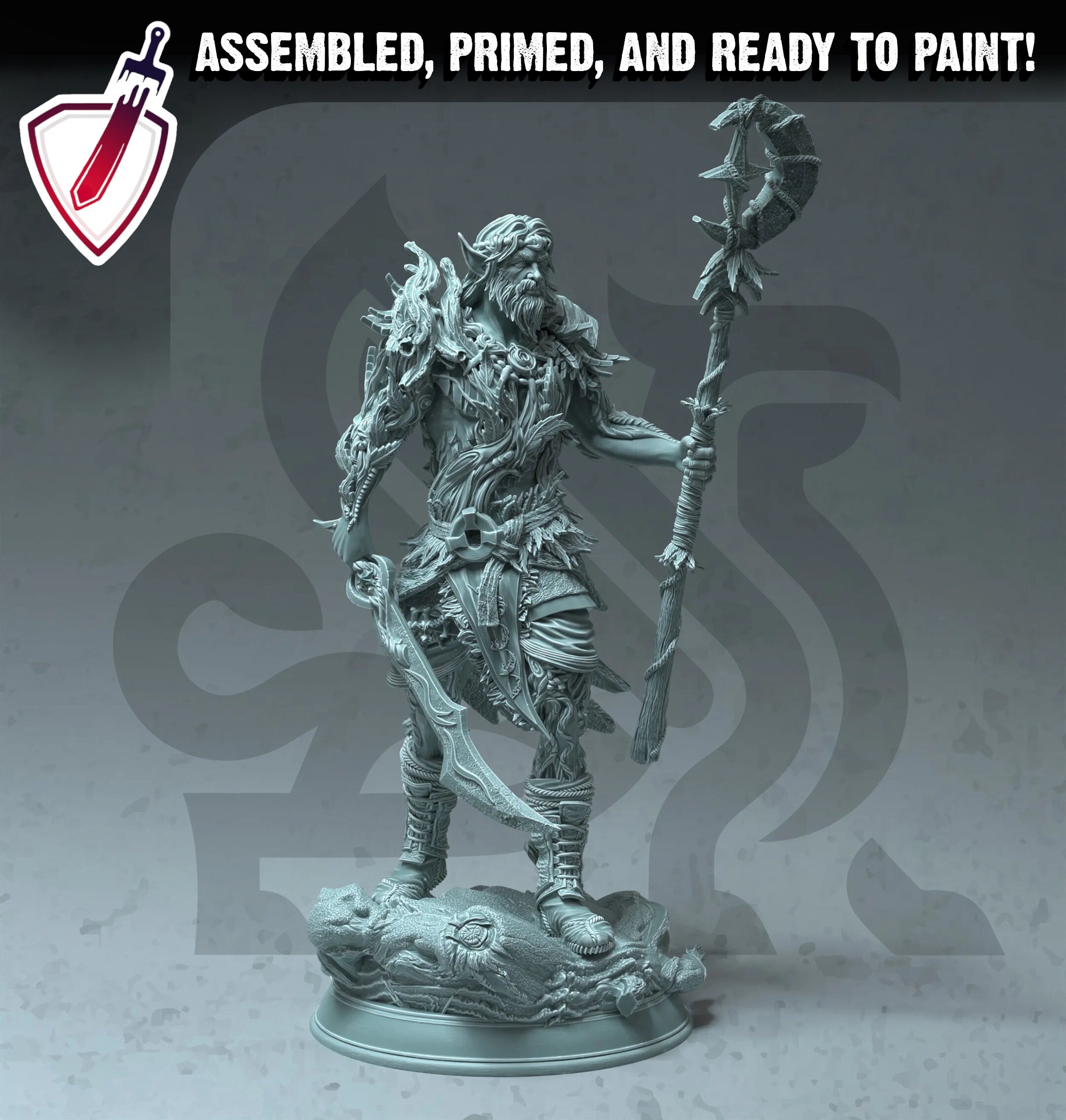 Aurelion Evenstar | Miniatures by DM Stash | Great for Tabletop Gaming, D&D, Pathfinder, and Painting | Assembled and Primed - Brush and Battle