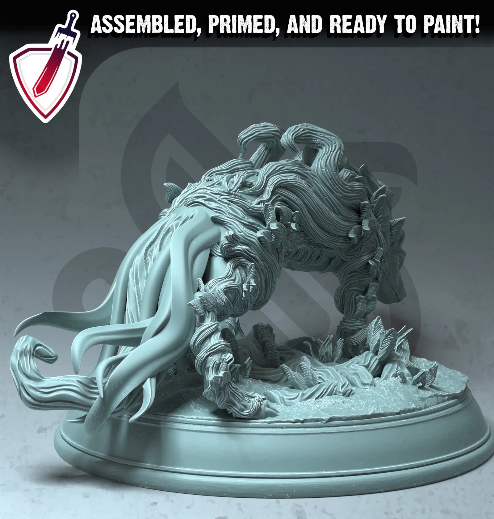 Caryd – Treant Stalker | Miniatures by DM Stash | Great for Tabletop Gaming, D&D, Pathfinder, and Painting | Assembled and Primed - Brush and Battle