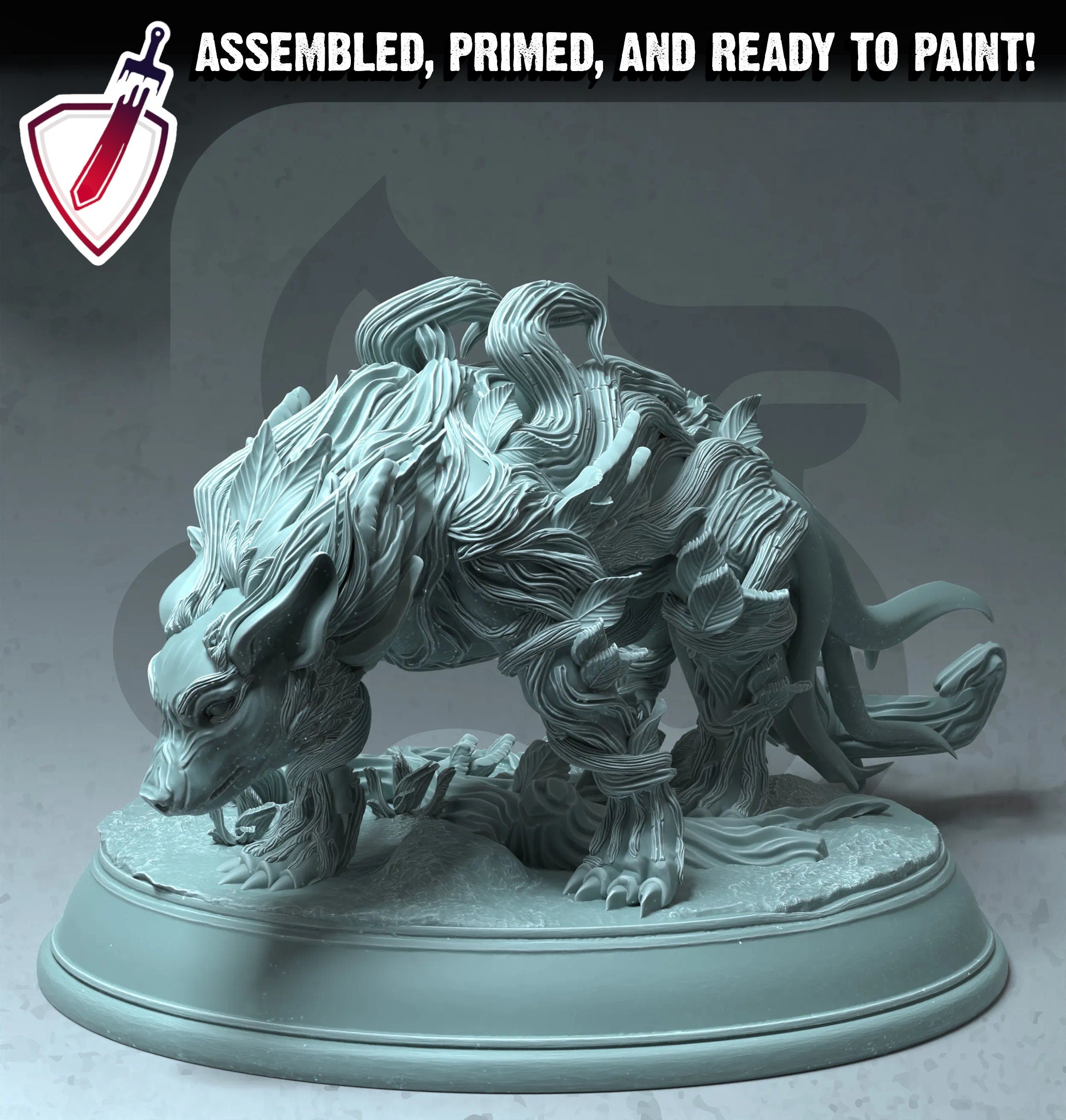 Caryd – Treant Stalker | Miniatures by DM Stash | Great for Tabletop Gaming, D&D, Pathfinder, and Painting | Assembled and Primed - Brush and Battle