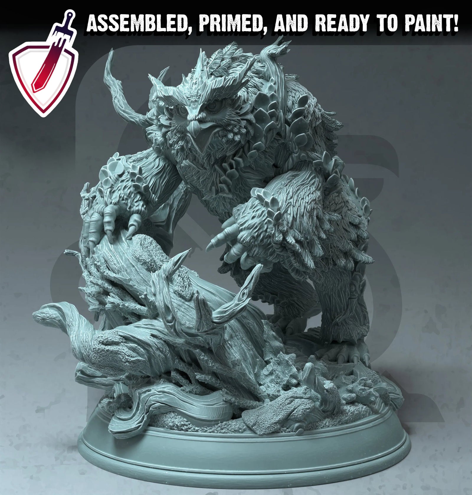 Firalyn – Fey Touched Owlbear | Miniatures by DM Stash | Great for Tabletop Gaming, D&D, Pathfinder, and Painting | Assembled and Primed - Brush and Battle