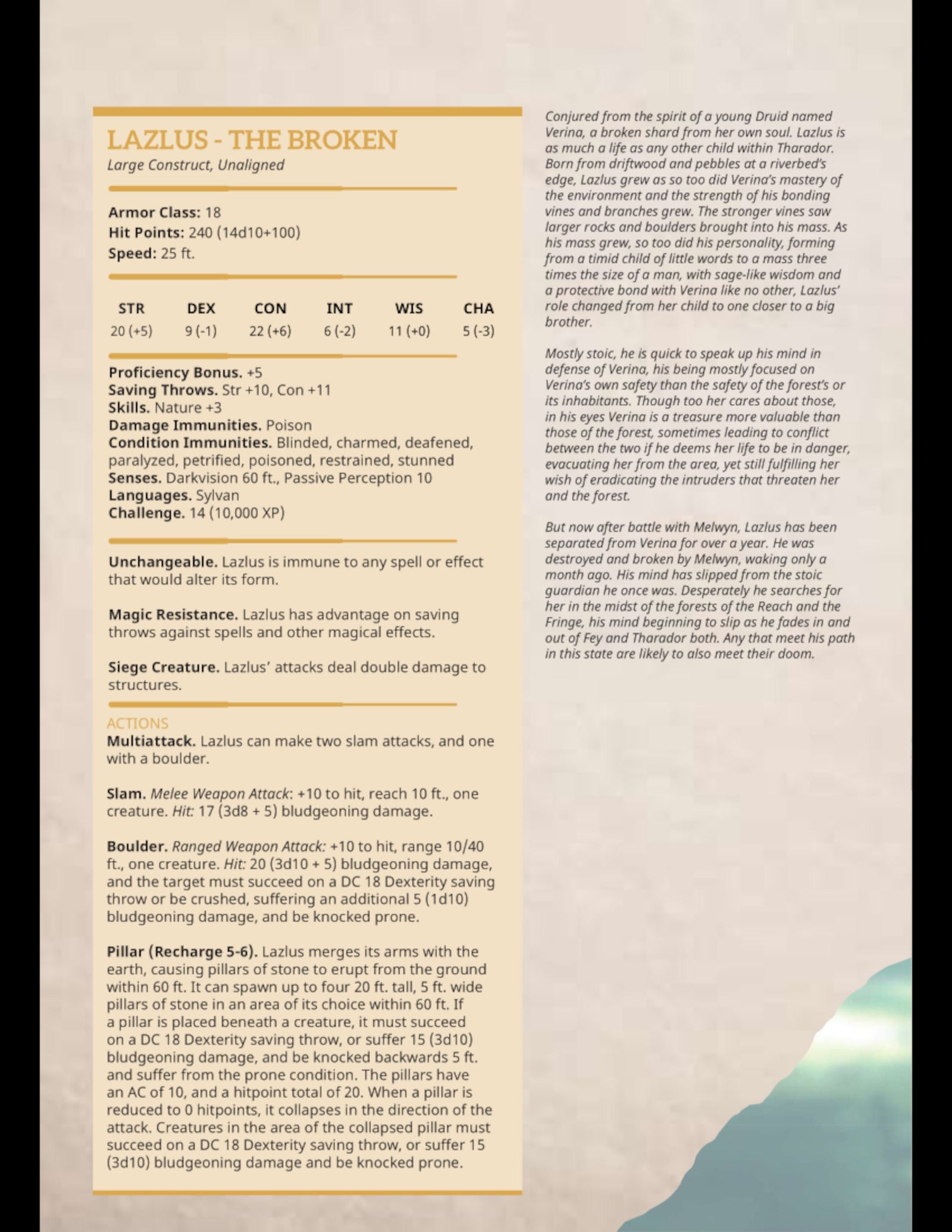 Lazlus – The Broken | (Large) Miniatures by DM Stash | Great for Tabletop Gaming, D&D, Pathfinder, and Painting | Assembled and Primed - Brush and Battle