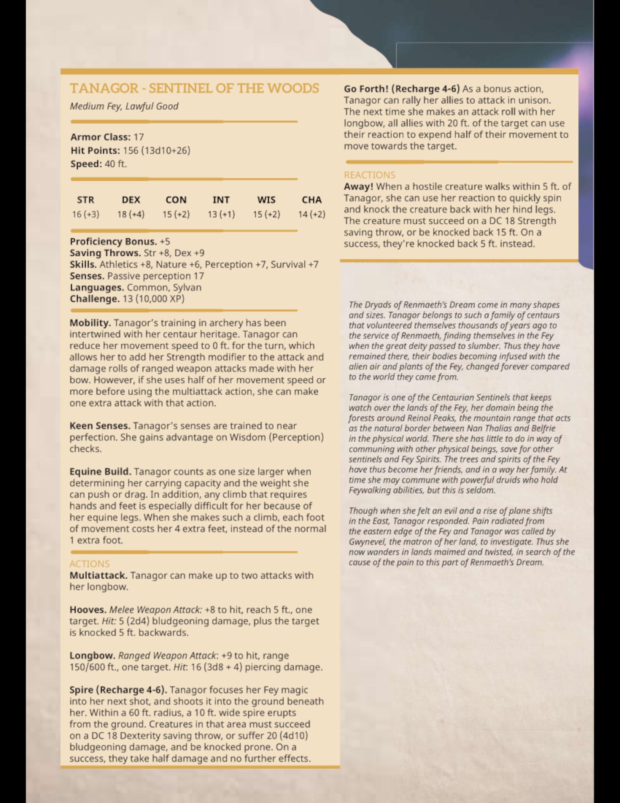 Tanagor – Sentinel of the Woods | Miniatures by DM Stash | Great for Tabletop Gaming, D&D, Pathfinder, and Painting | Assembled and Primed - Brush and Battle