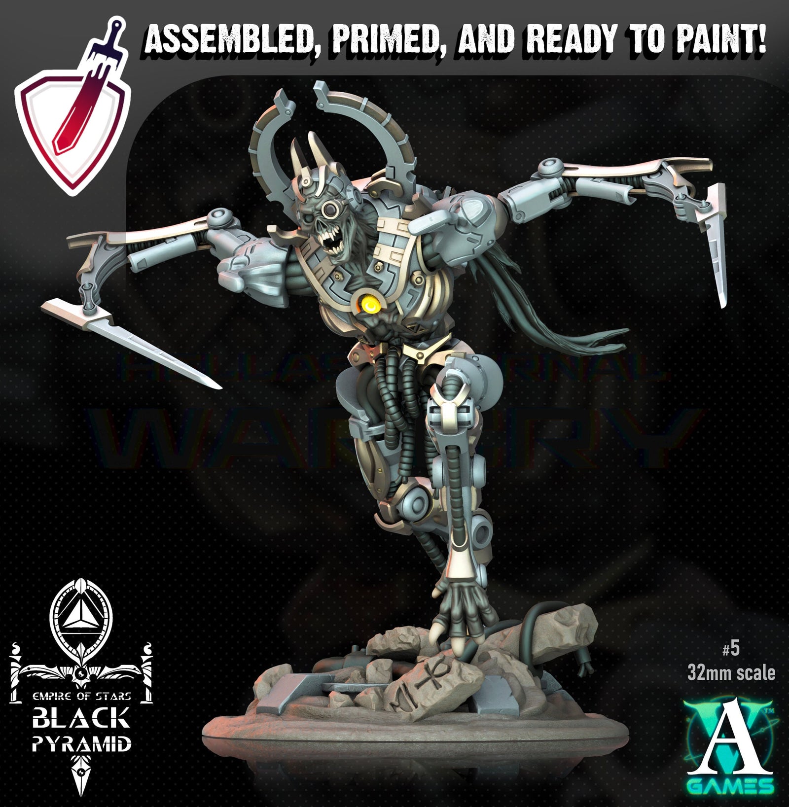 Keteph Knumhar | Miniatures by Archvillain Games | Resin Mini for Tabletop Gaming, D&D, Wargaming, Painting | Assembled and Primed