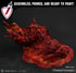 Lava Worm | Miniature by Print Your Monsters | Mini for tabletop gaming, D&D, Pathfinder, and painting | Assembled and Primed - Brush and Battle