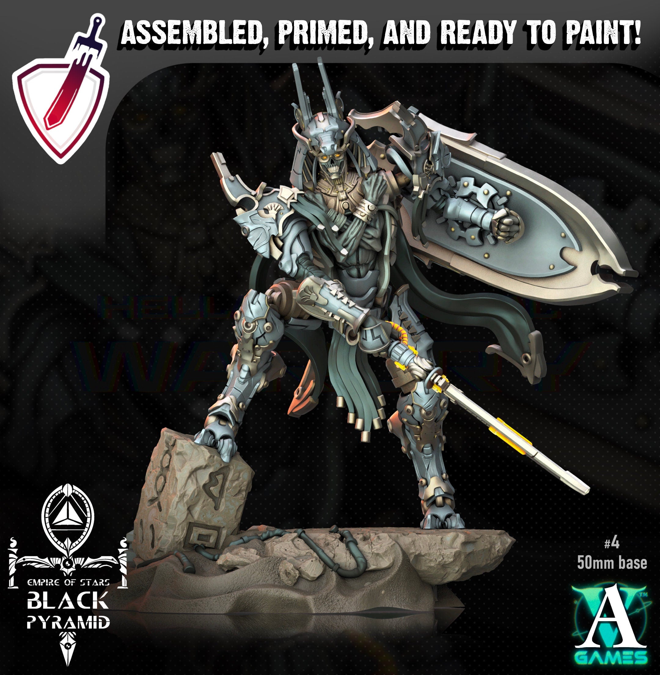 Keteph Issahar| Miniatures by Archvillain Games | Resin Mini for Tabletop Gaming, D&D, Wargaming, Painting | Assembled and Primed - Brush and Battle