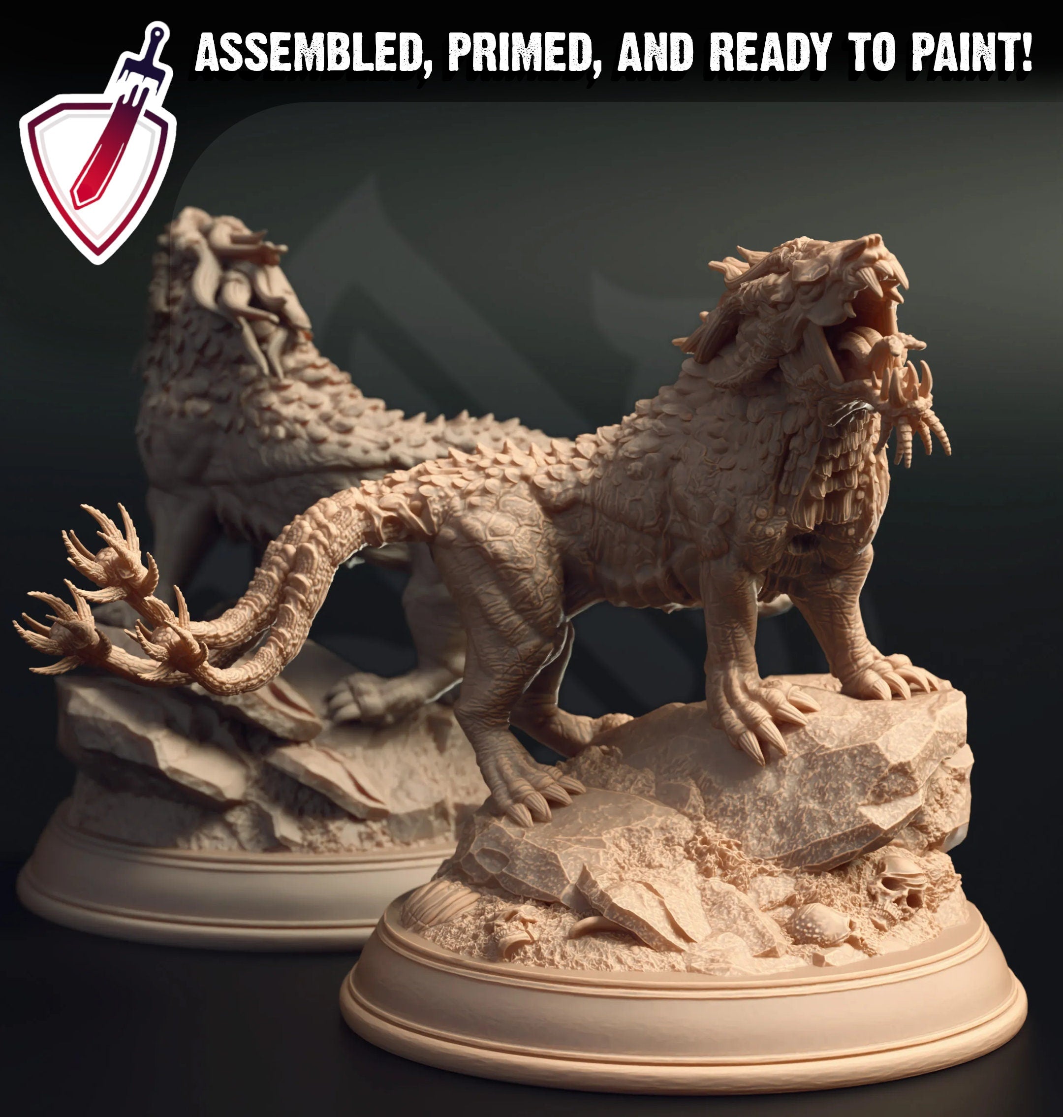 Estranith – Godless Panther | Miniatures by DM Stash | Great for Tabletop Gaming, D&D, Pathfinder, and Painting | Assembled and Primed - Brush and Battle