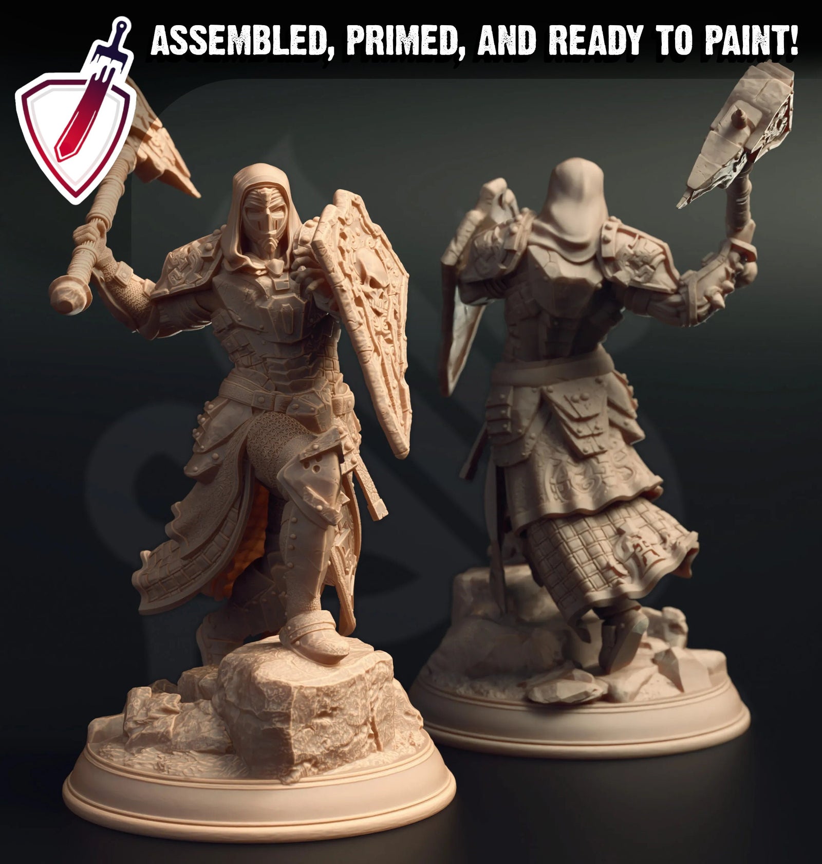 Terrus Videm – Cleric of the Lost | Miniature by DM Stash | Great for Tabletop Gaming, D&D, Pathfinder, Painting | Assembled and Primed - Brush and Battle
