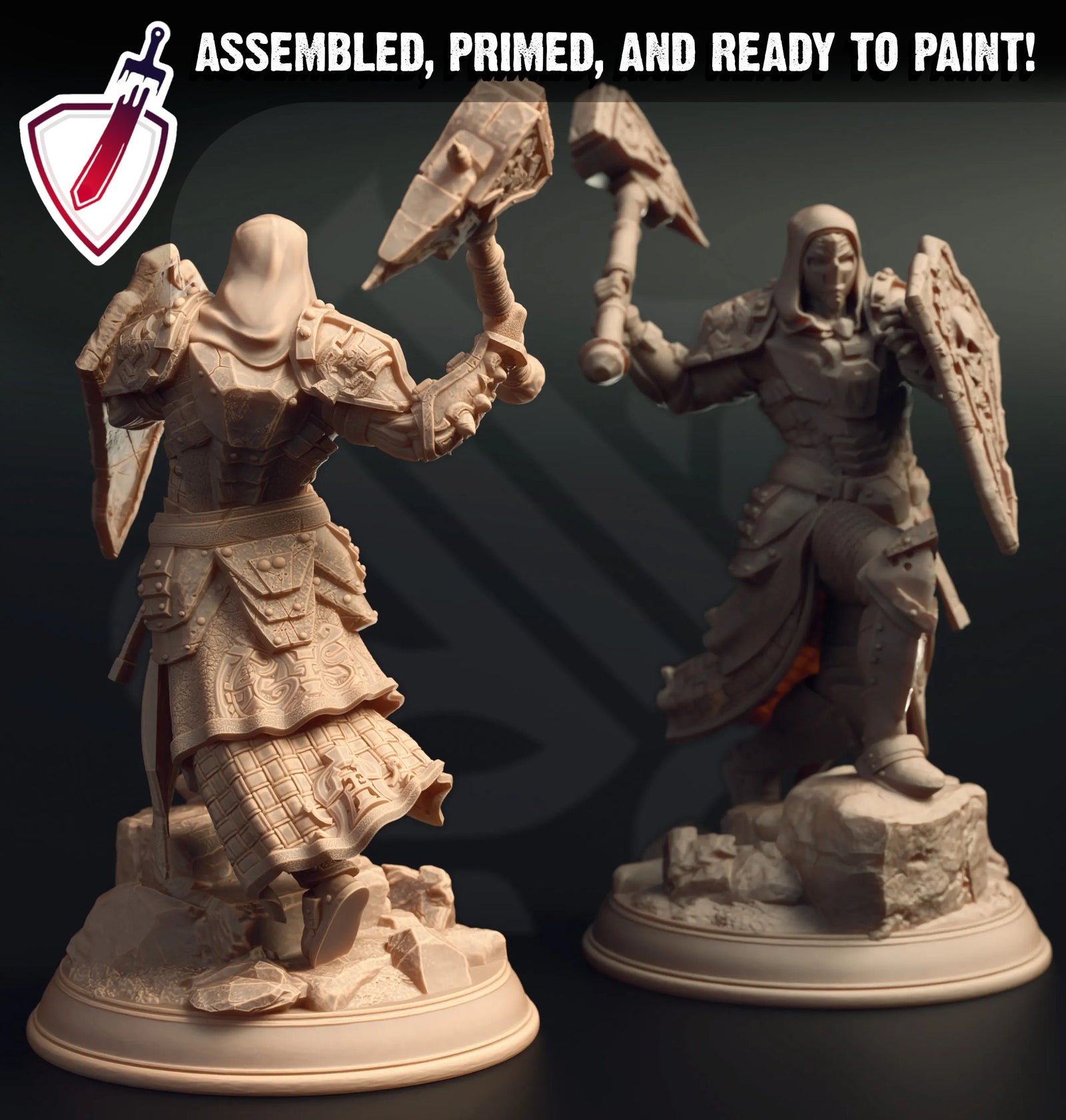 Terrus Videm – Cleric of the Lost | Miniature by DM Stash | Great for Tabletop Gaming, D&D, Pathfinder, Painting | Assembled and Primed - Brush and Battle