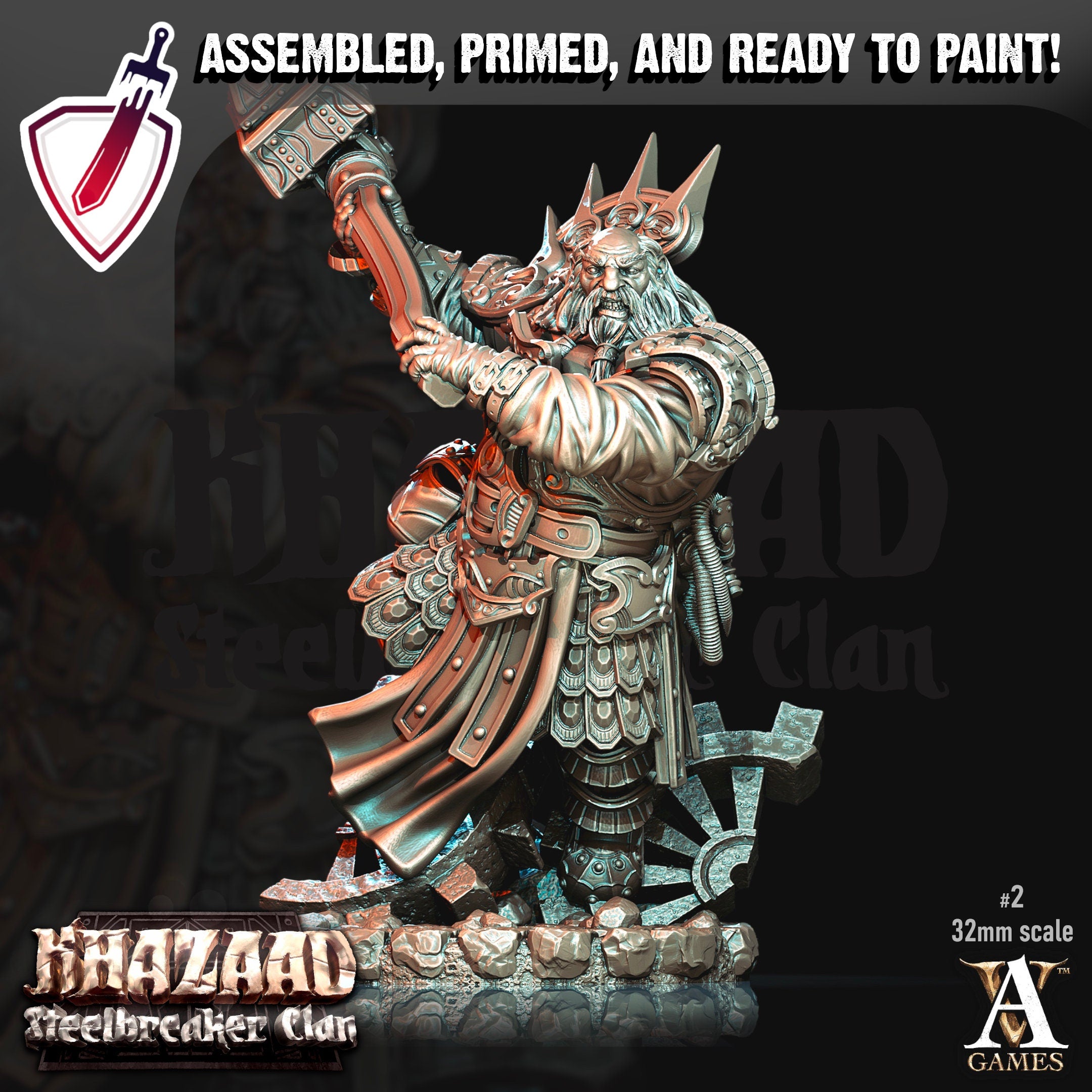 Steelbreaker Engineers | Miniatures by Archvillain Games | Mini for tabletop gaming, D&D, Pathfinder, and painting | Assembled and Primed - Brush and Battle