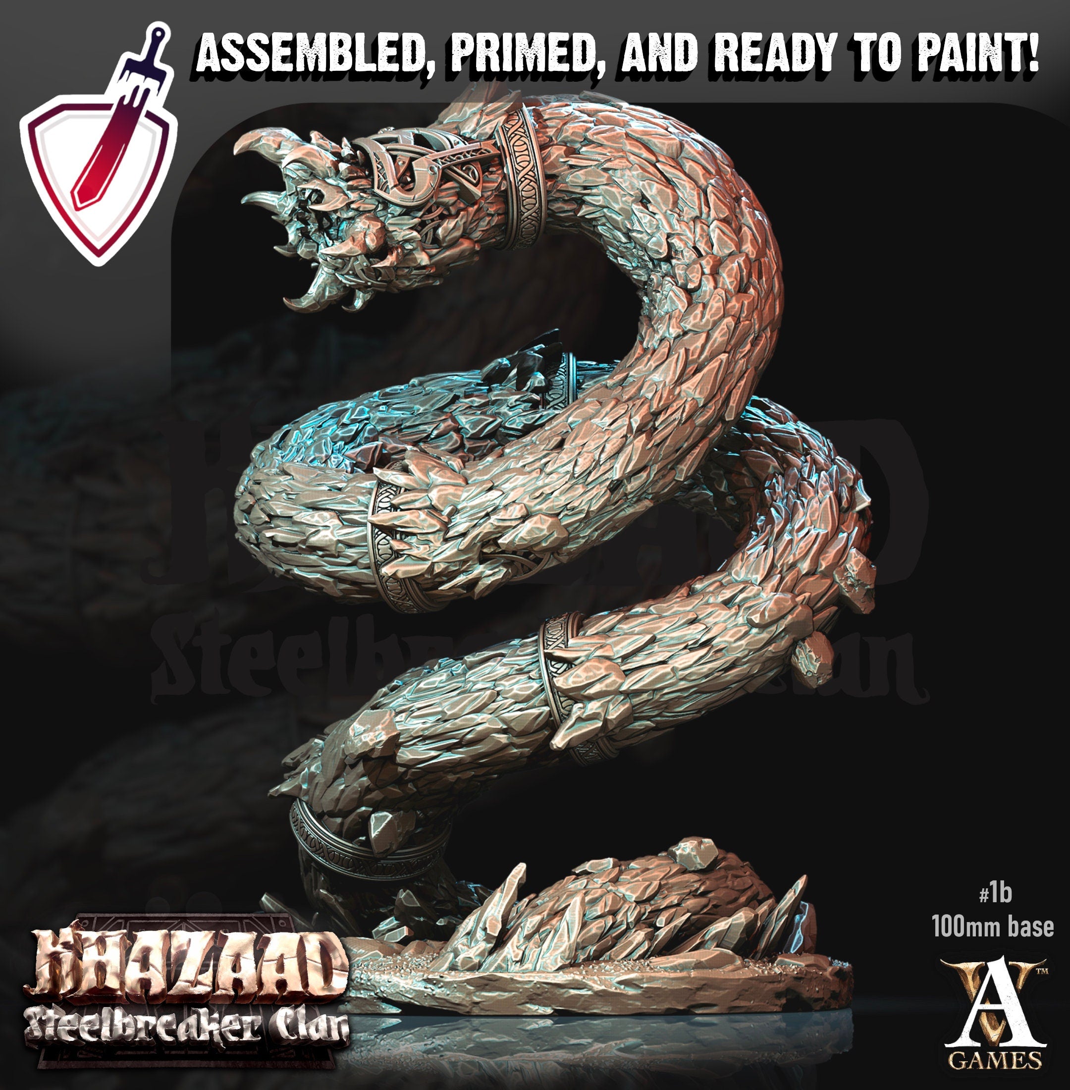Stonewurm Riders | (Large) Miniatures By Archvillain Games | Mini for tabletop gaming, D&D, Pathfinder, and painting | Assembled and Primed - Brush and Battle