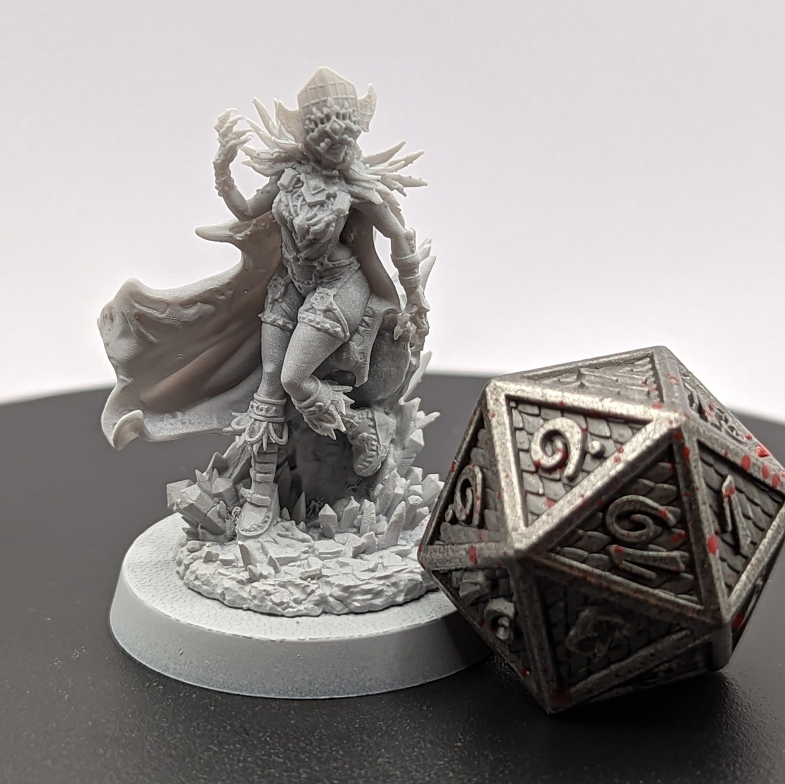 Keleera The Lustseer | Miniatures by Archvillain Games | Mini for tabletop gaming, D&D, Pathfinder, and painting | Assembled and Primed - Brush and Battle