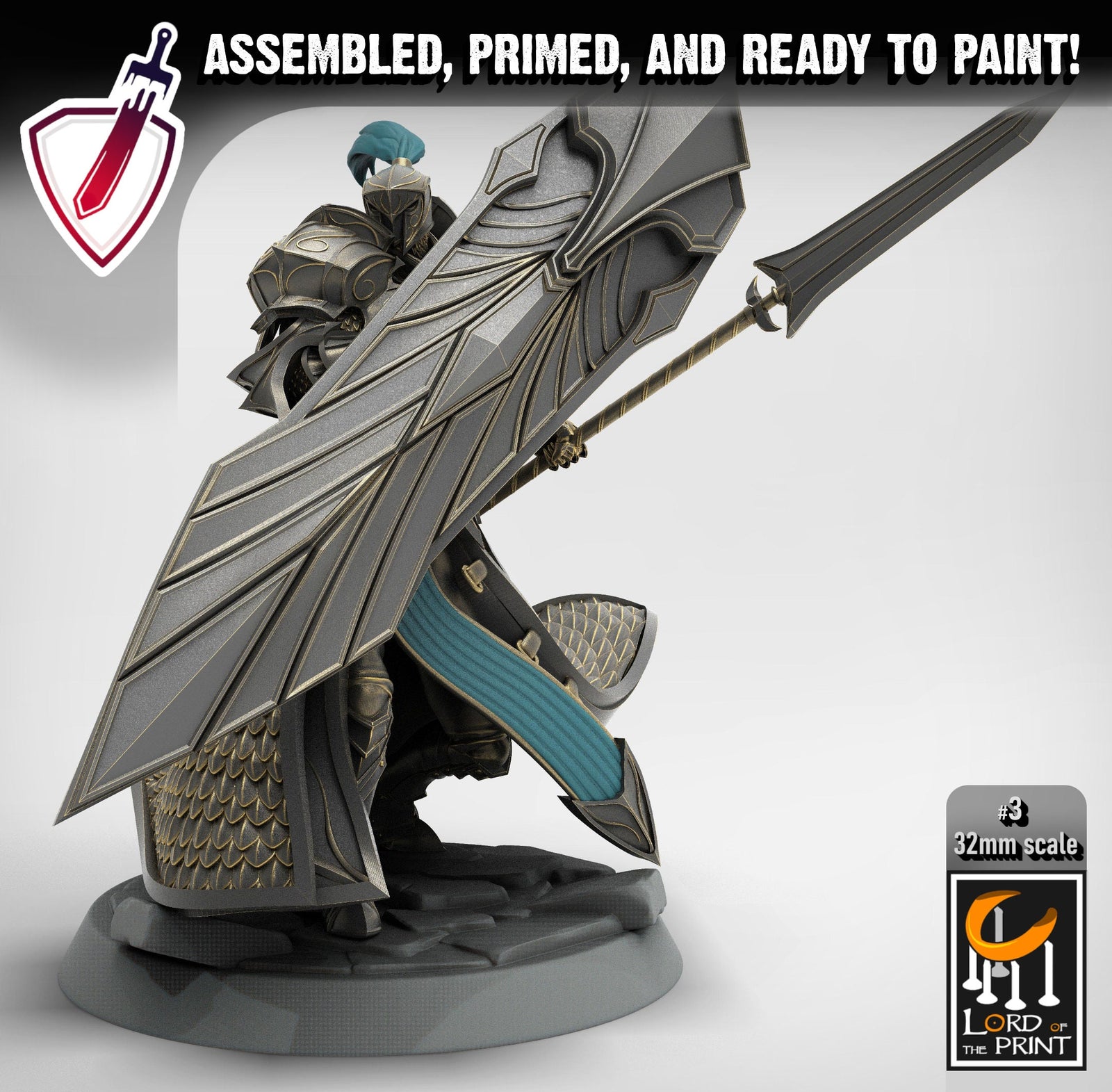 Elf Praetorians Pt.1 | Miniatures by Lord of the Print | Mini for tabletop gaming, D&D, Pathfinder, and painting | Assembled and Primed - Brush and Battle