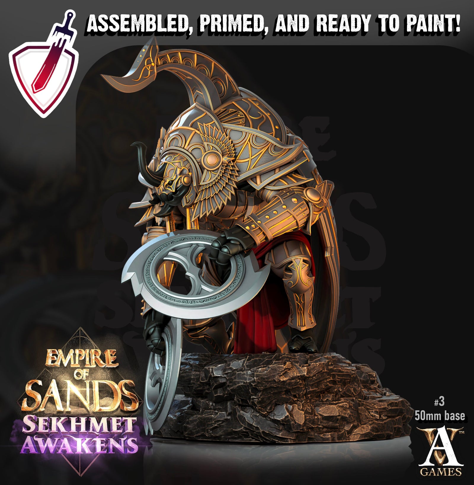 Golden Scarabs | Miniatures by Archvillain Games | Resin mini for tabletop gaming, D&D, Pathfinder, and painting | Assembled and Primed - Brush and Battle