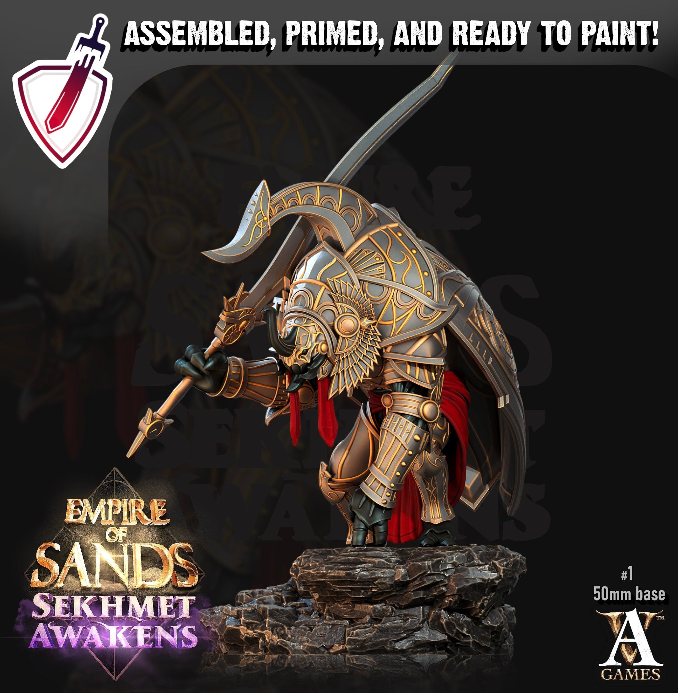 Golden Scarabs | Miniatures by Archvillain Games | Resin mini for tabletop gaming, D&D, Pathfinder, and painting | Assembled and Primed - Brush and Battle