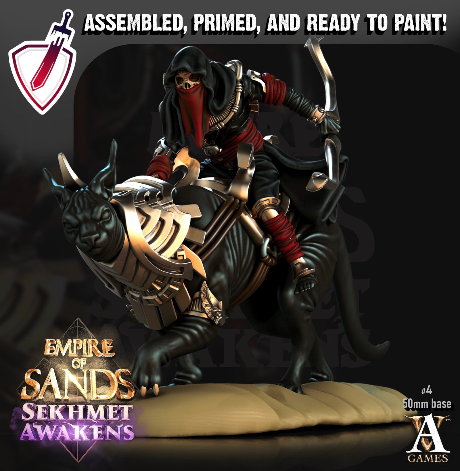 Salahari Sandriders | Miniatures by Archvillain Games | Mini for tabletop gaming, D&D, Pathfinder, and painting | Assembled and Primed - Brush and Battle