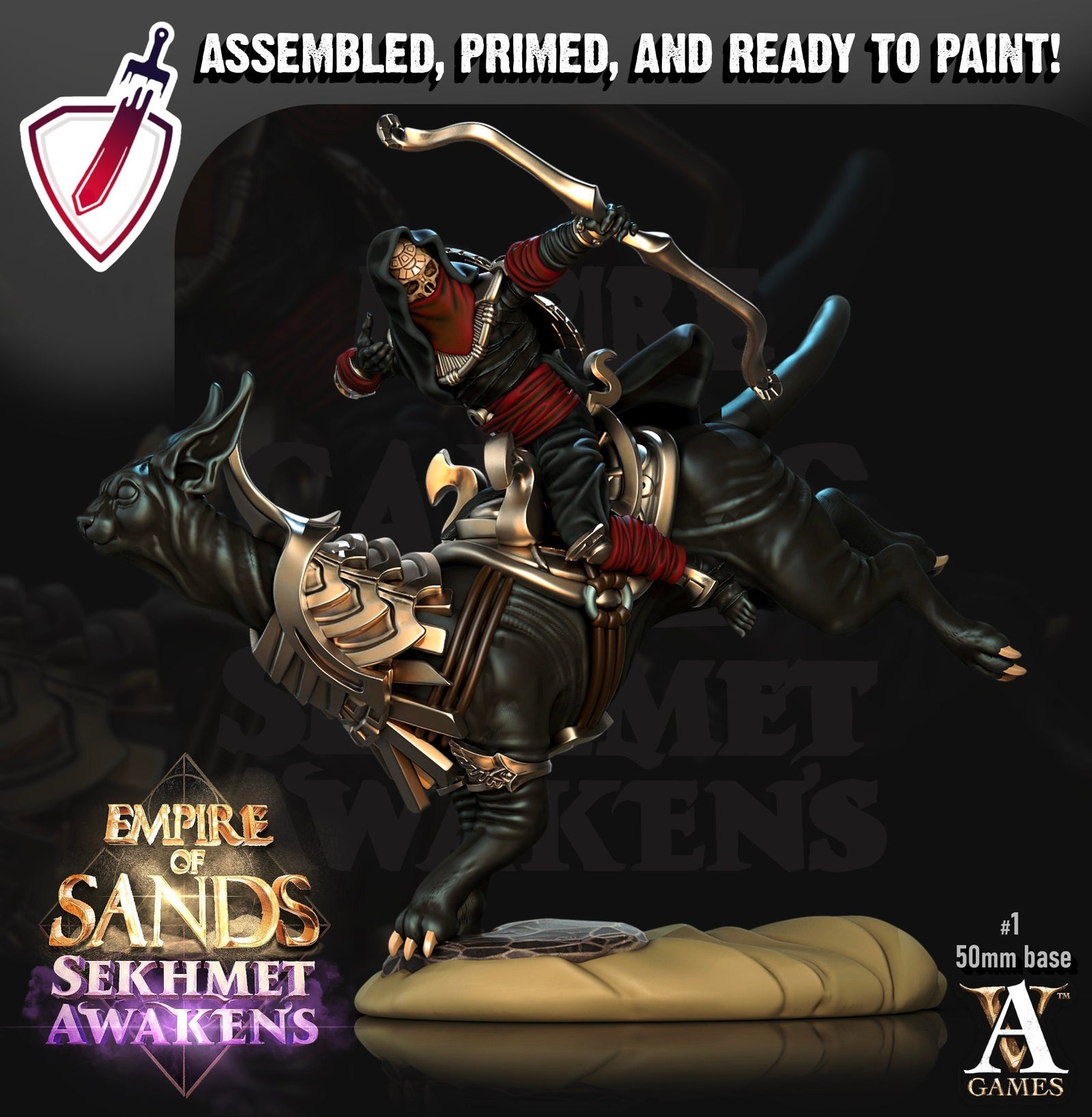 Salahari Sandriders | Miniatures by Archvillain Games | Mini for tabletop gaming, D&D, Pathfinder, and painting | Assembled and Primed - Brush and Battle