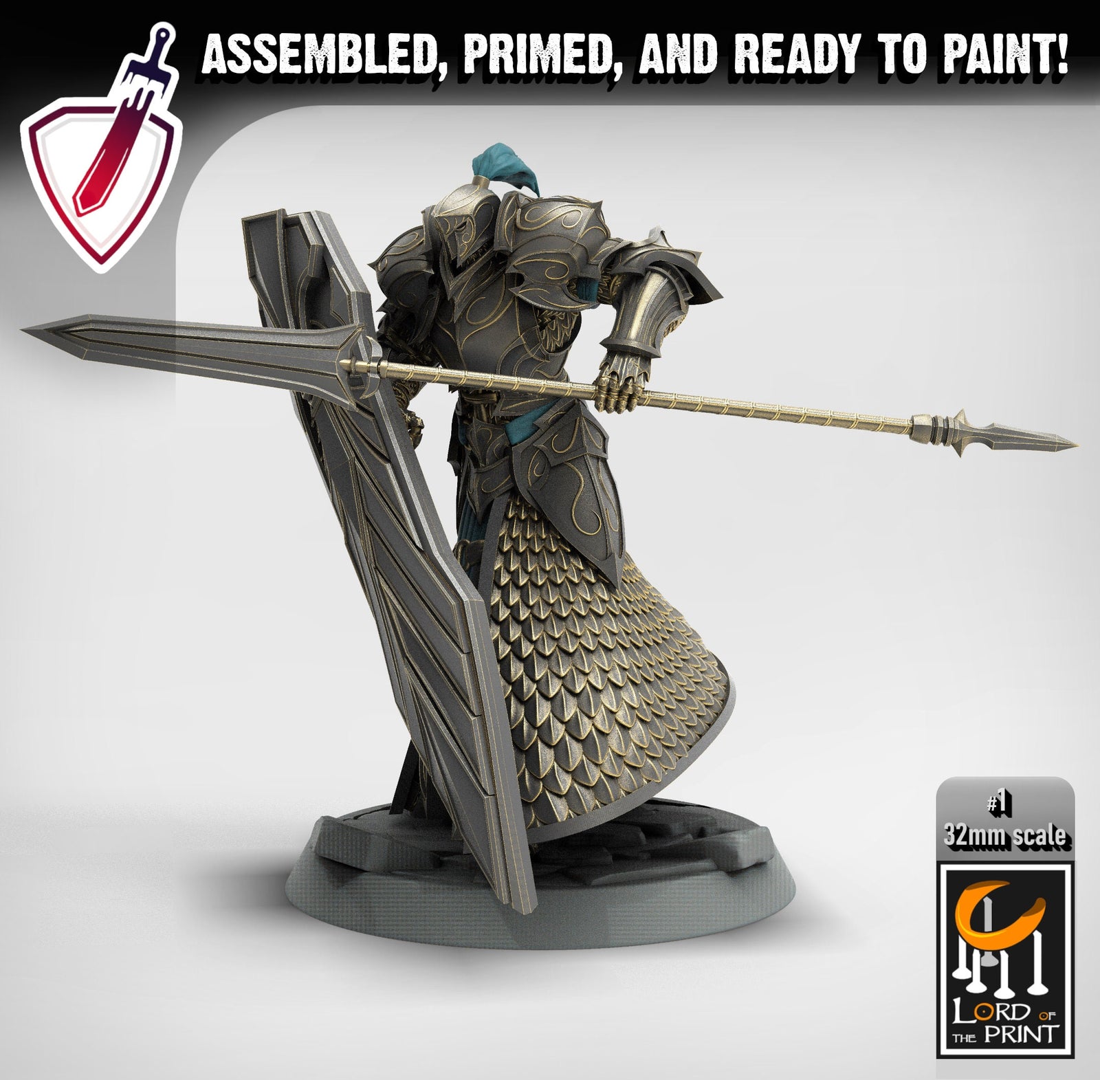 Elf Praetorians Pt.2 | Miniatures by Lord of the Print | Mini for tabletop gaming, D&D, Pathfinder, and painting | Assembled and Primed - Brush and Battle