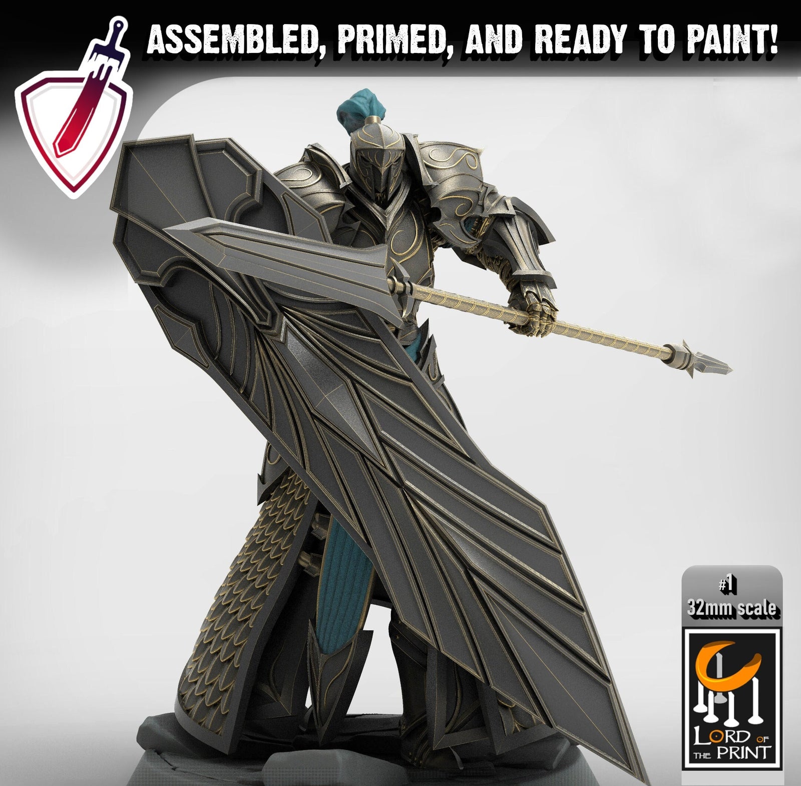 Elf Praetorians Pt.2 | Miniatures by Lord of the Print | Mini for tabletop gaming, D&D, Pathfinder, and painting | Assembled and Primed - Brush and Battle