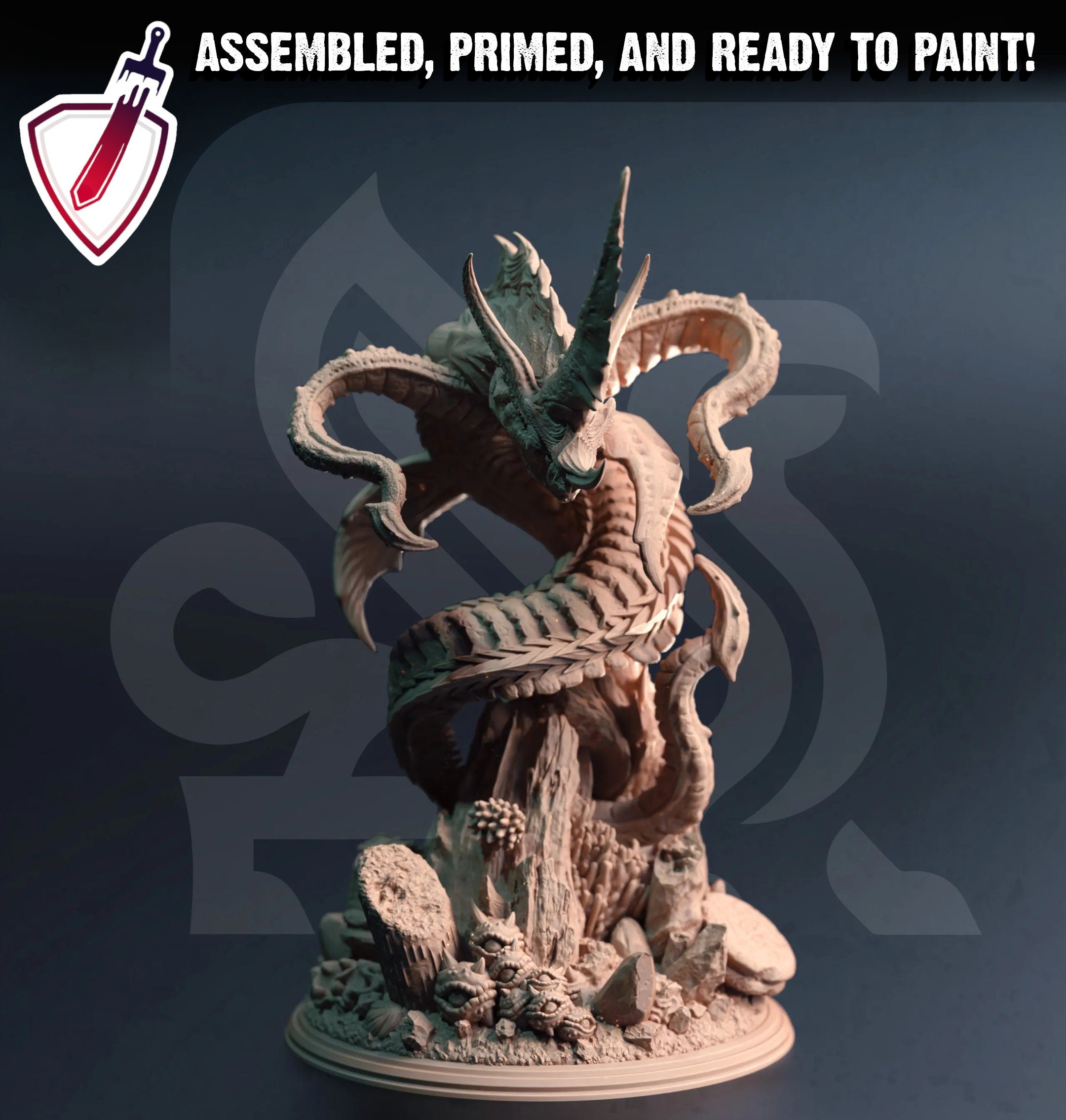 Erathul – Corrupted Leviathan | (Massive) Mini by DM Stash | Great for Tabletop Gaming, D&D, Pathfinder, and Painting | Assembled and Primed - Brush and Battle