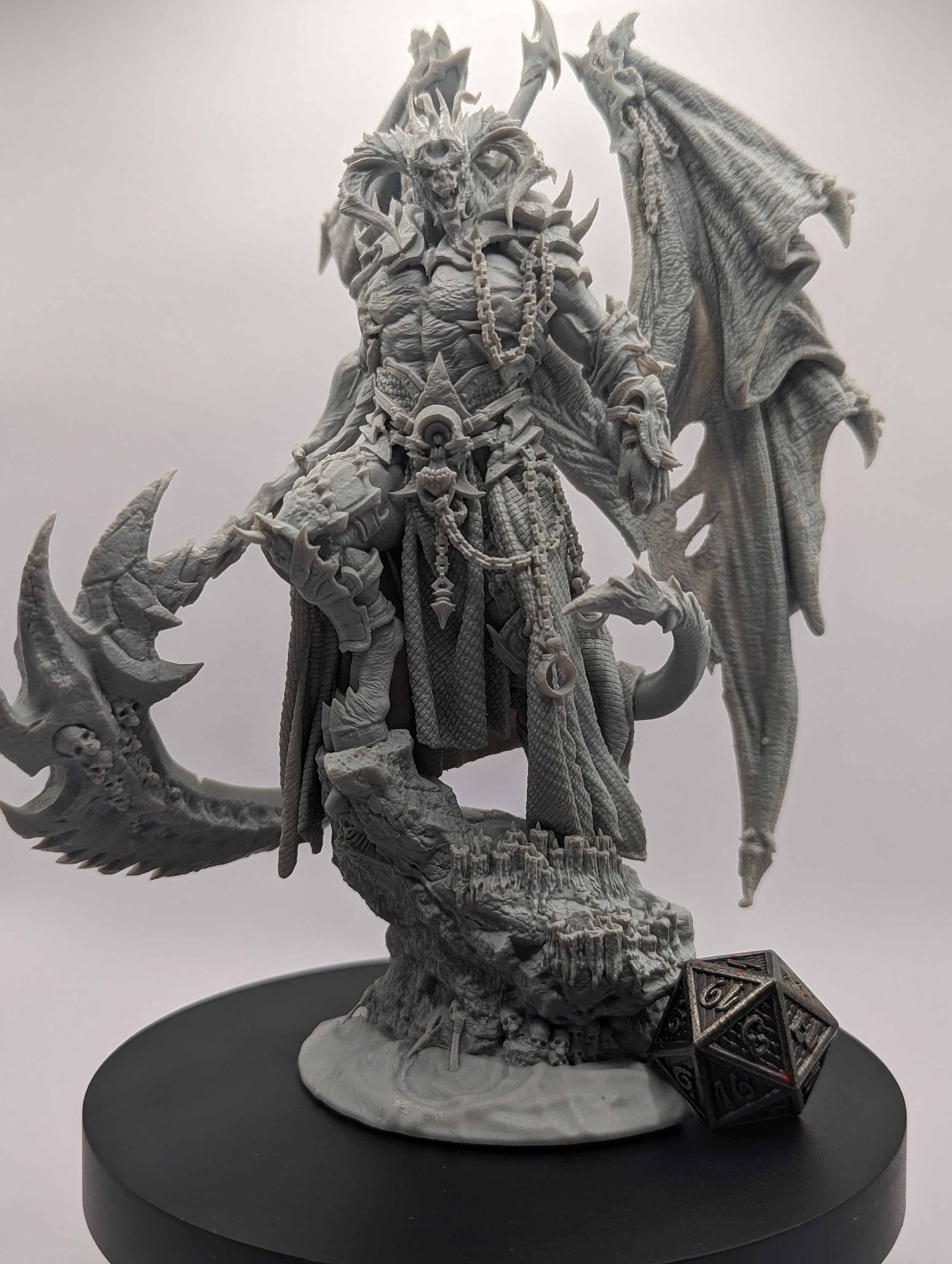 Azael, Pit Lord | Miniatures by Archvillain Games | Resin Mini for Tabletop Gaming, D&D, Pathfinder, Painting | Assembled and Primed - Brush and Battle
