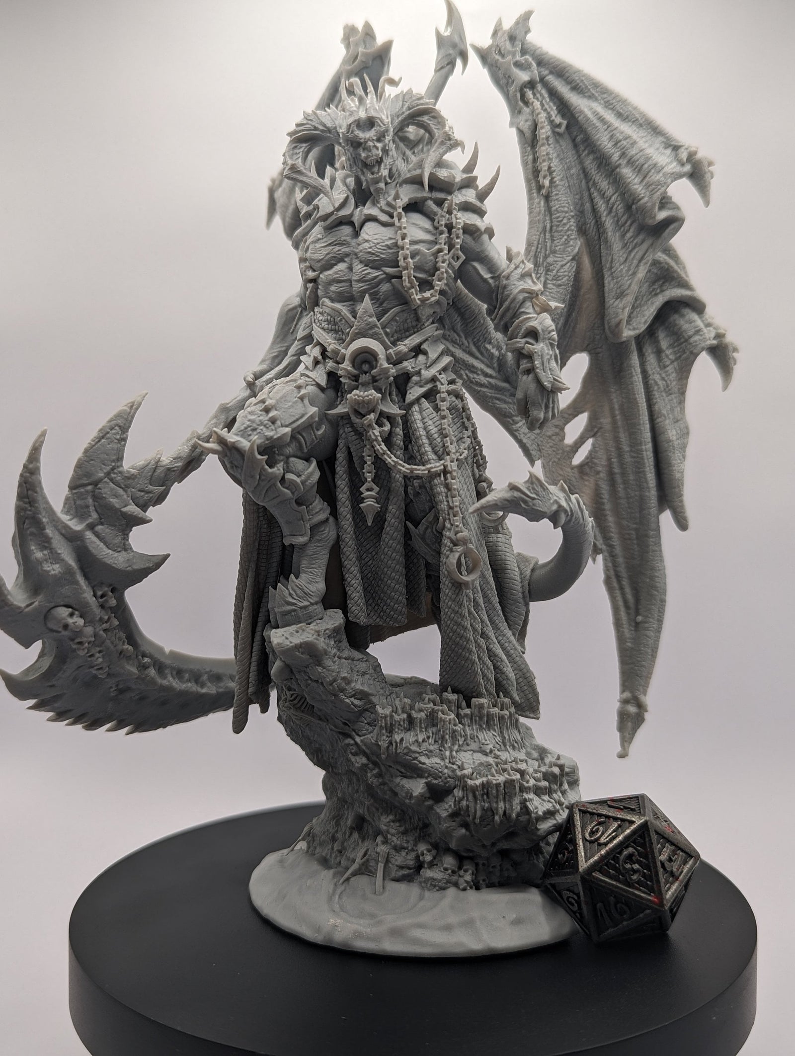 Azael, Pit Lord | Miniatures by Archvillain Games | Resin Mini for Tabletop Gaming, D&D, Pathfinder, Painting | Assembled and Primed - Brush and Battle