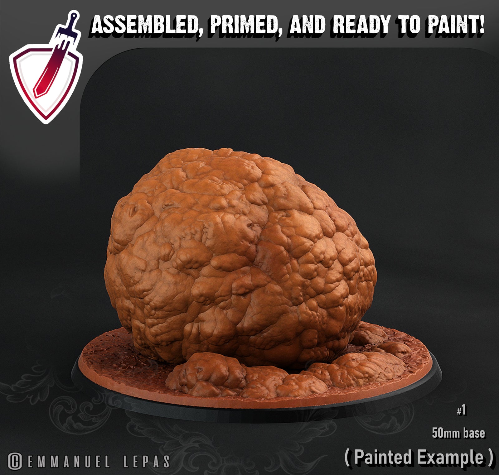 Clay Golem | Miniatures by Print Your Monsters | Mini for tabletop gaming, D&D, Pathfinder, and painting | Assembled and Primed - Brush and Battle