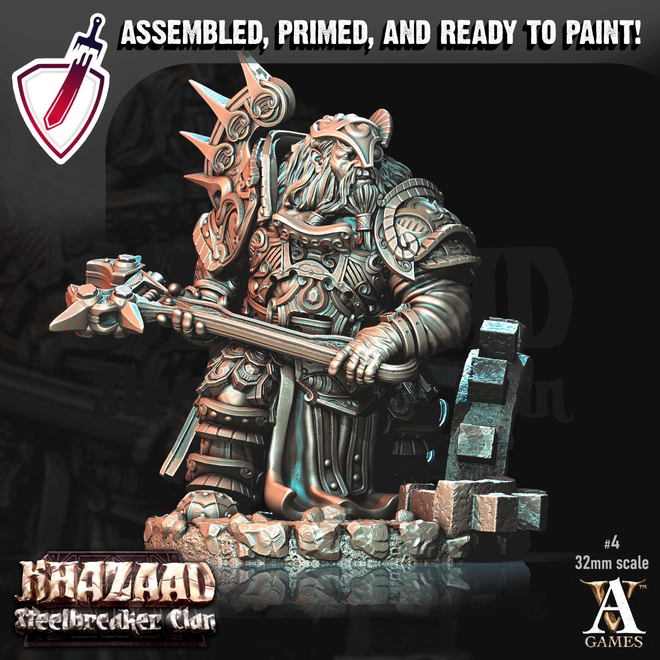 Steelbreaker Engineers | Miniatures by Archvillain Games | Mini for tabletop gaming, D&D, Pathfinder, and painting | Assembled and Primed - Brush and Battle