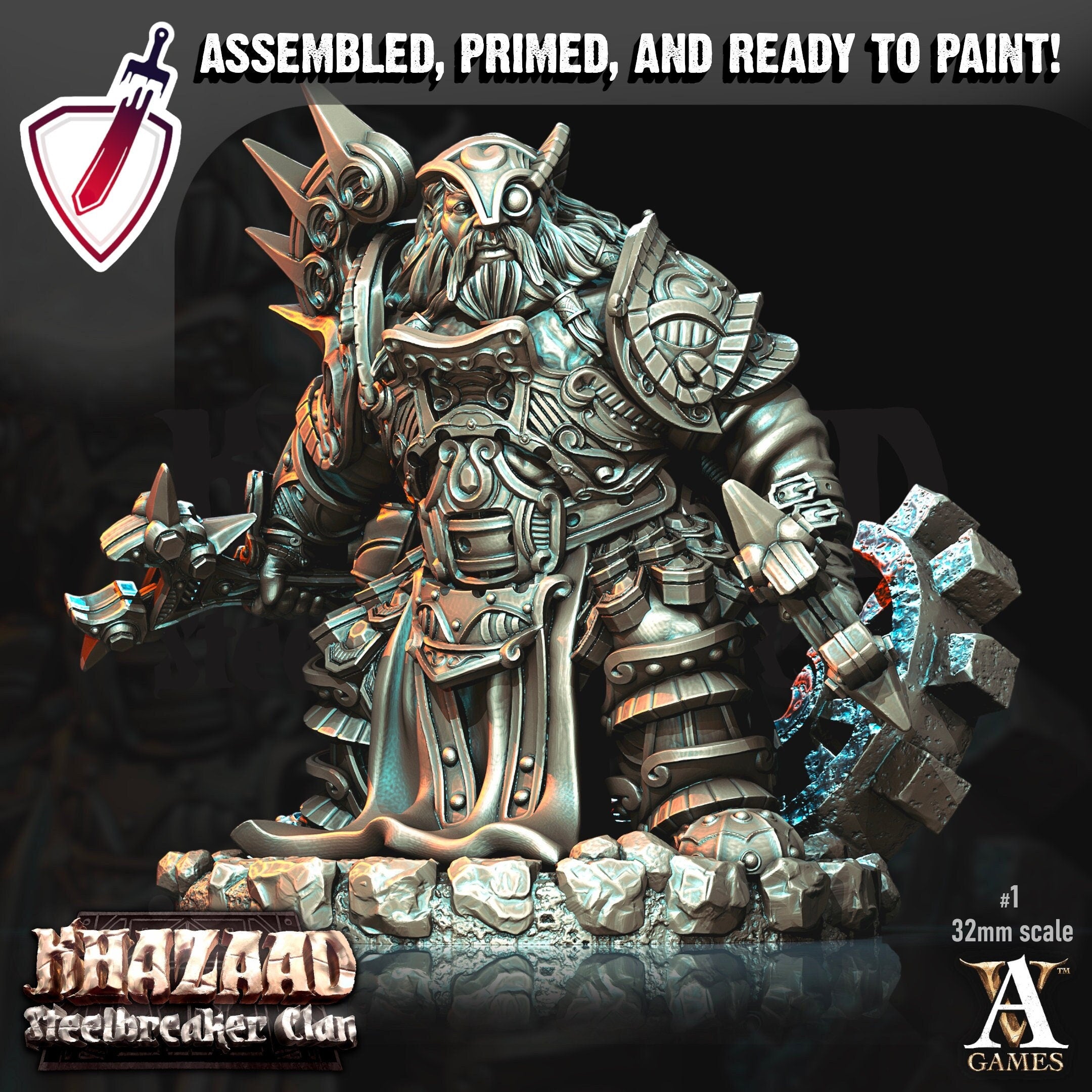 Steelbreaker Engineers | Miniatures by Archvillain Games | Mini for tabletop gaming, D&D, Pathfinder, and painting | Assembled and Primed - Brush and Battle