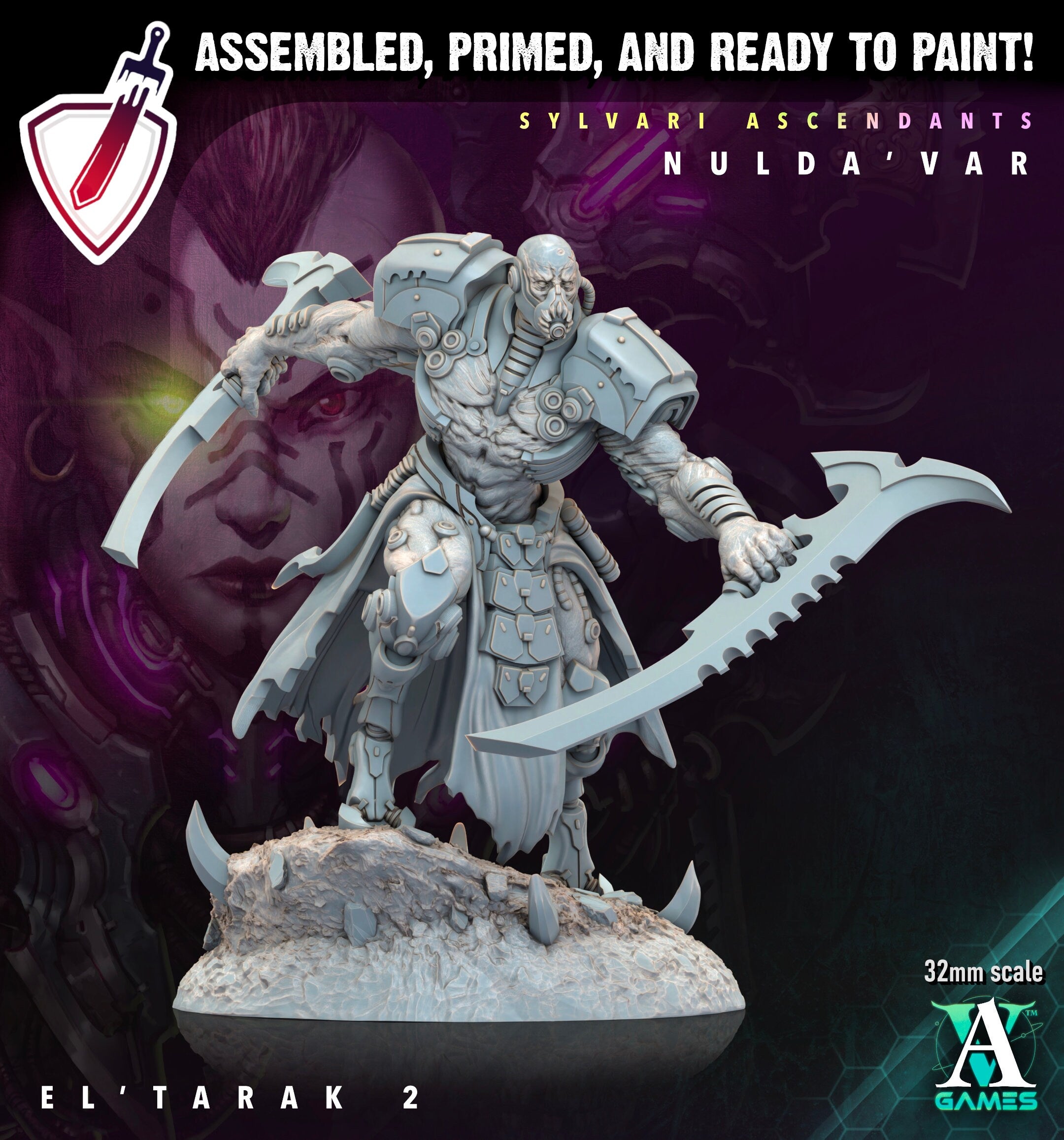 El Tarak | Miniatures by Archvillain Games | Resin Mini for Tabletop Gaming, D&D, Wargaming, Painting | Assembled and Primed - Brush and Battle