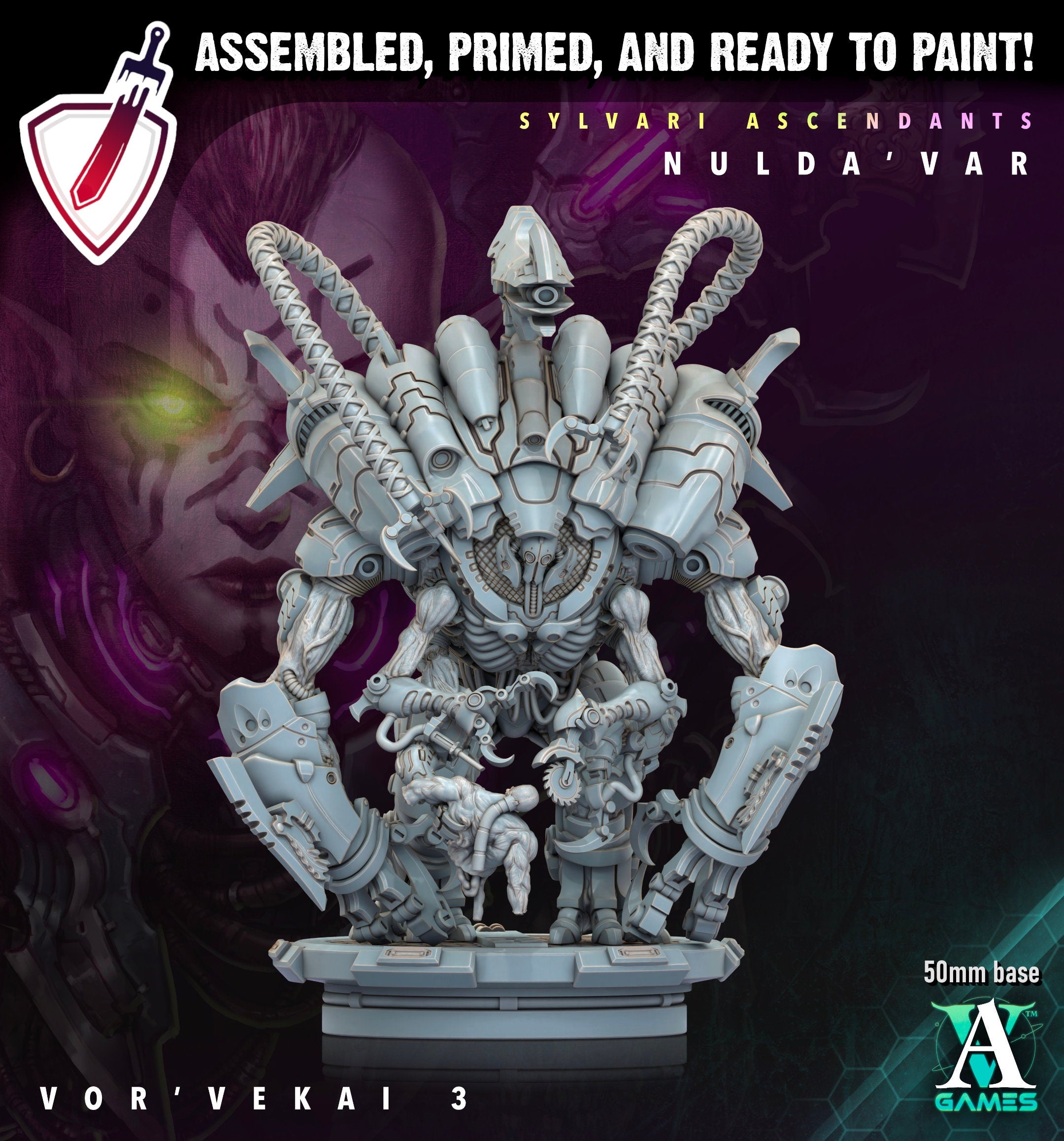 Vor Vekai | Miniatures by Archvillain Games | Resin Mini for Tabletop Gaming, D&D, Wargaming, Painting | Assembled and Primed - Brush and Battle