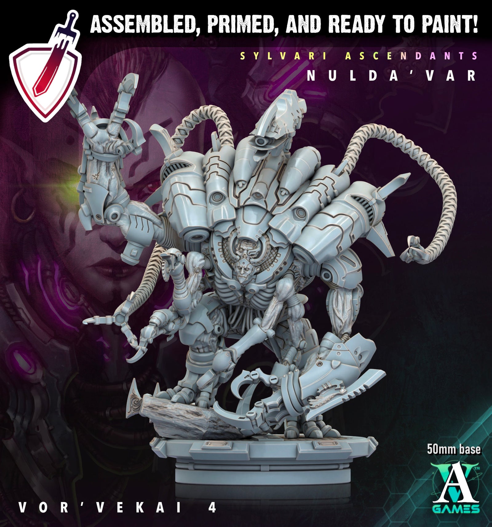 Vor Vekai | Miniatures by Archvillain Games | Resin Mini for Tabletop Gaming, D&D, Wargaming, Painting | Assembled and Primed - Brush and Battle