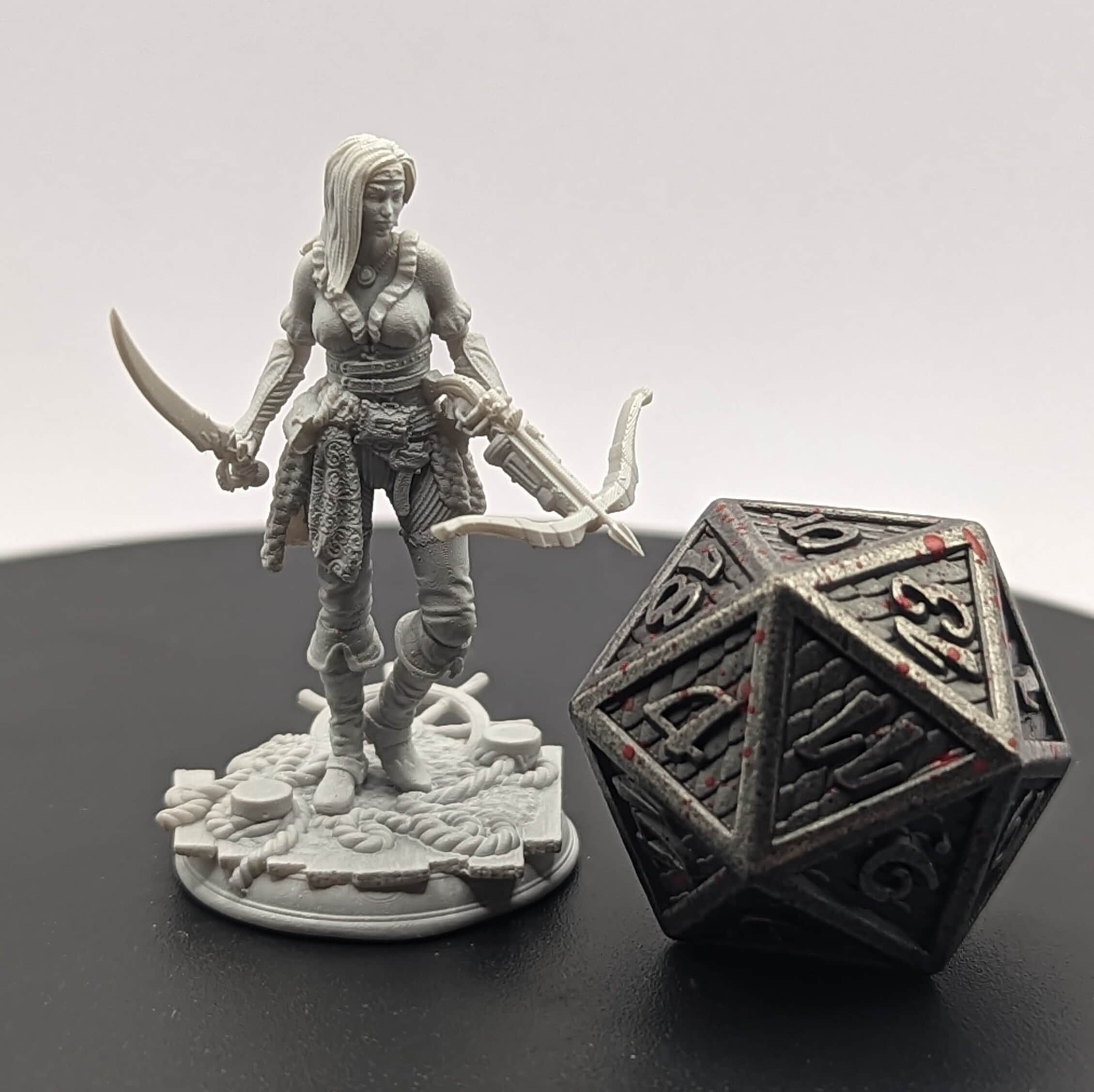Filandira – Bloodletter Buccaneer | Miniature by DM Stash | Great for Tabletop Gaming, D&D, Pathfinder, and Painting | Assembled and Primed - Brush and Battle