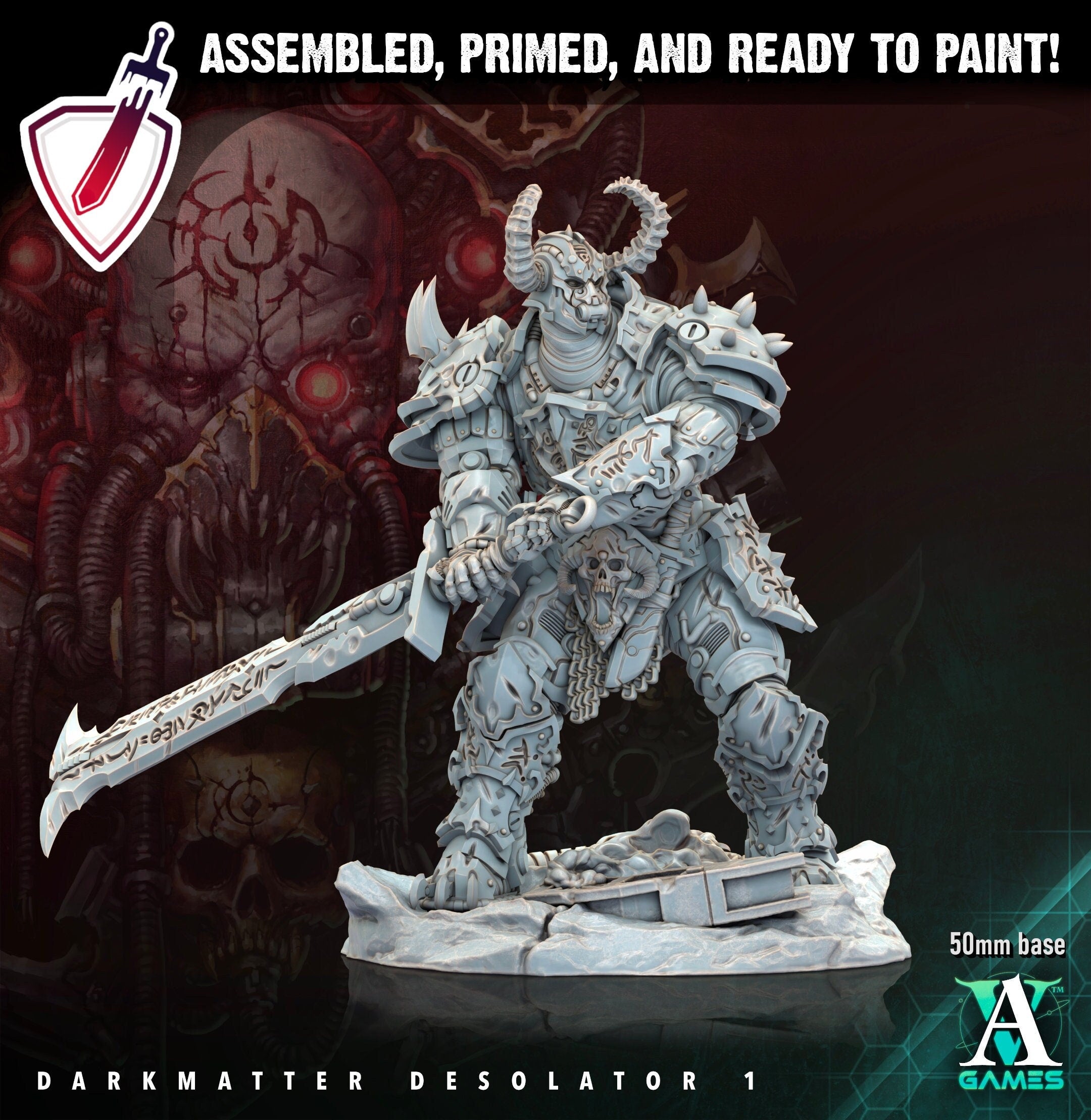 Darkmatter Desolator | Miniatures by Archvillain Games | Resin Mini for Tabletop Gaming, D&D, Wargaming, Painting | Assembled and Primed - Brush and Battle