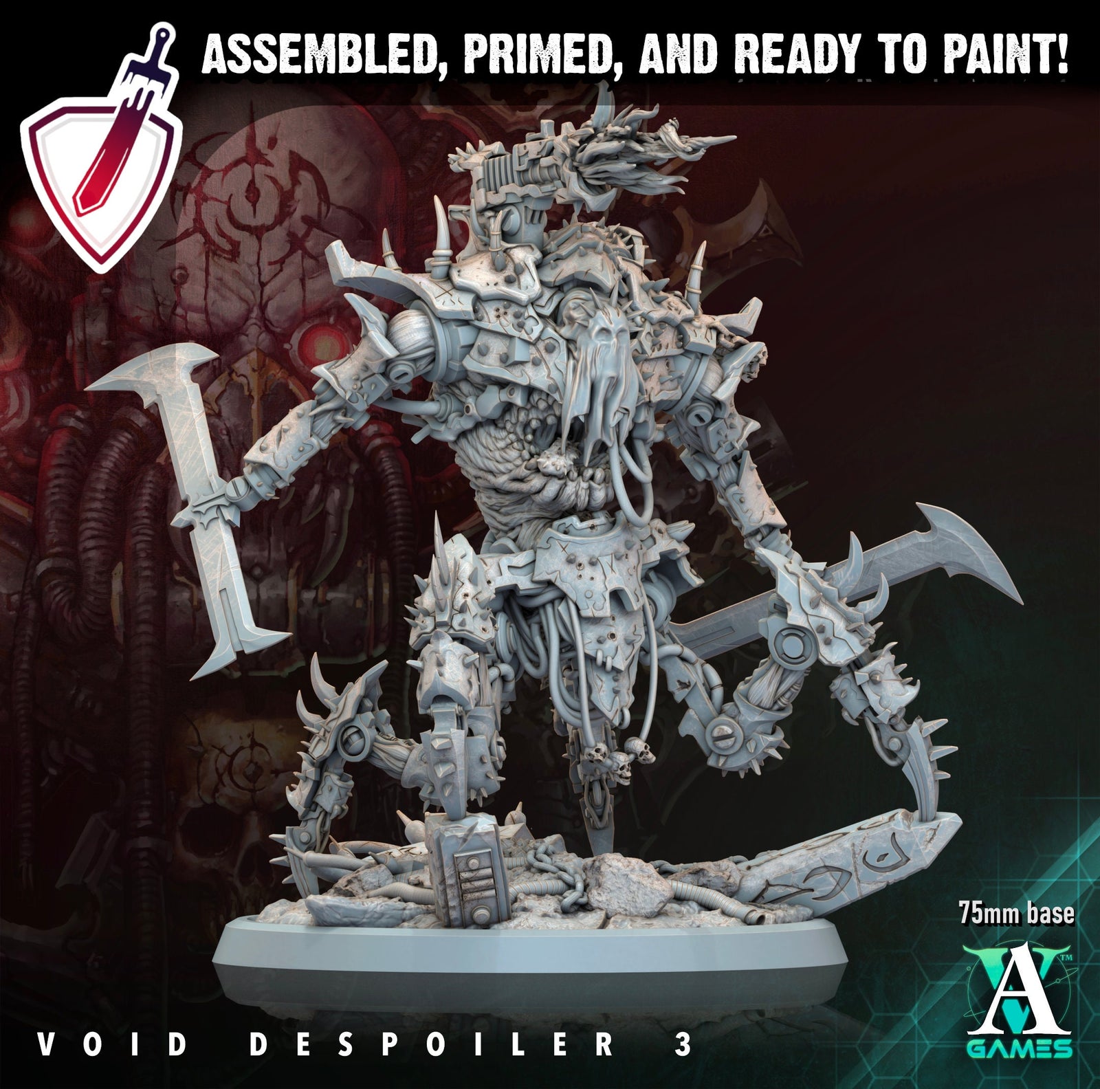 Void Despoiler | Miniatures by Archvillain Games | Resin Mini for Tabletop Gaming, D&D, Wargaming, Painting | Assembled and Primed - Brush and Battle