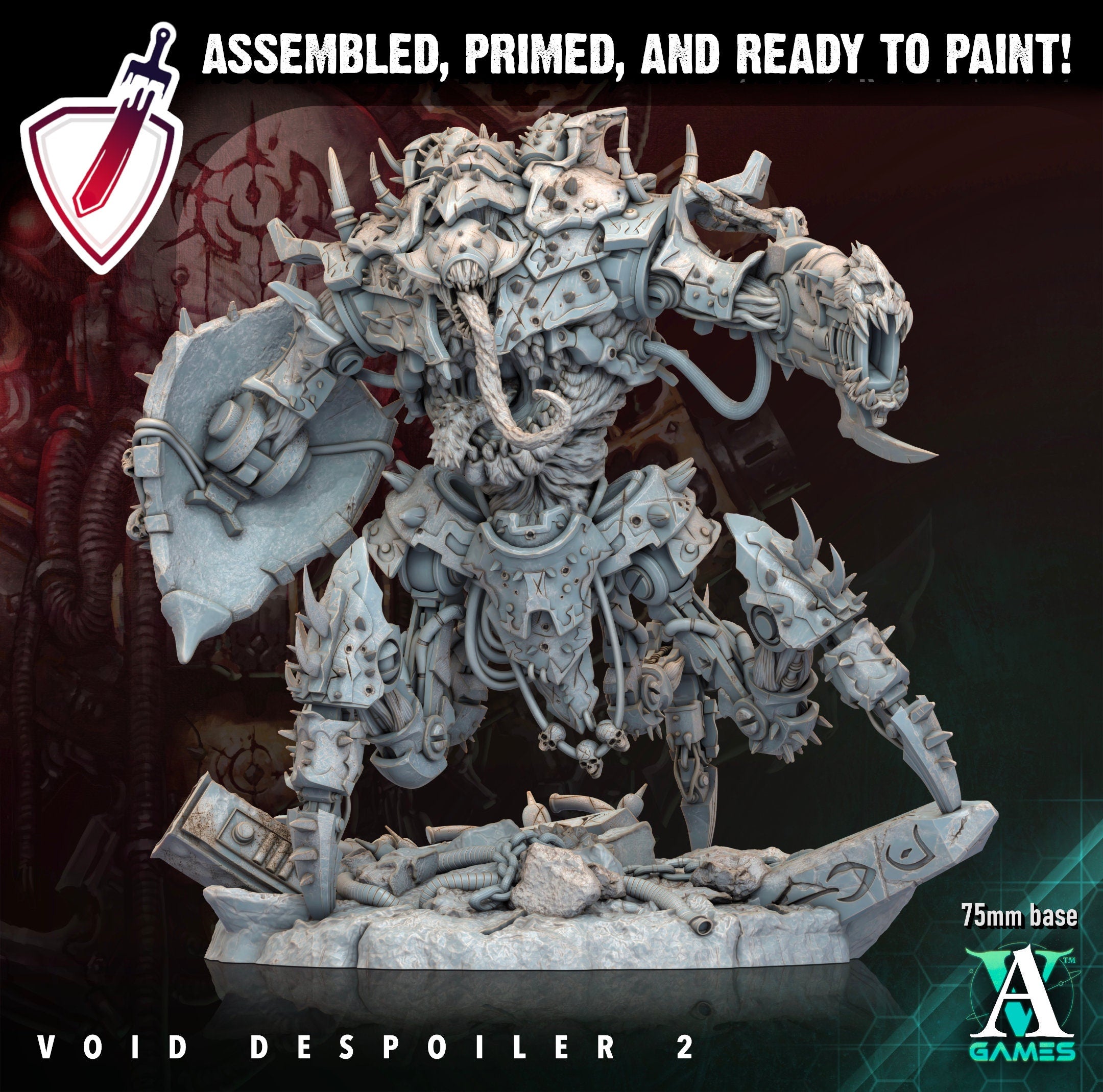 Void Despoiler | Miniatures by Archvillain Games | Resin Mini for Tabletop Gaming, D&D, Wargaming, Painting | Assembled and Primed - Brush and Battle