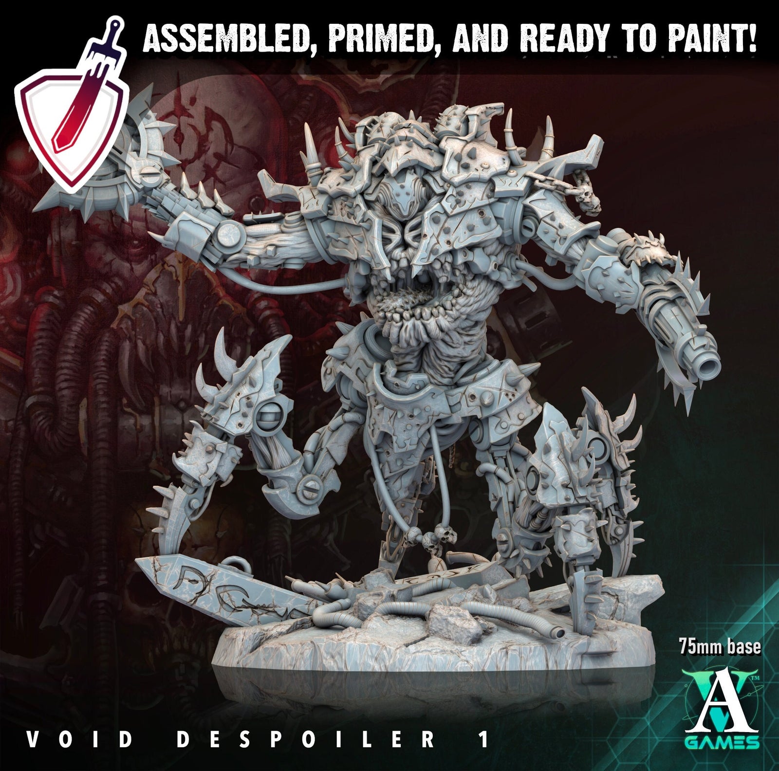 Void Despoiler | Miniatures by Archvillain Games | Resin Mini for Tabletop Gaming, D&D, Wargaming, Painting | Assembled and Primed - Brush and Battle