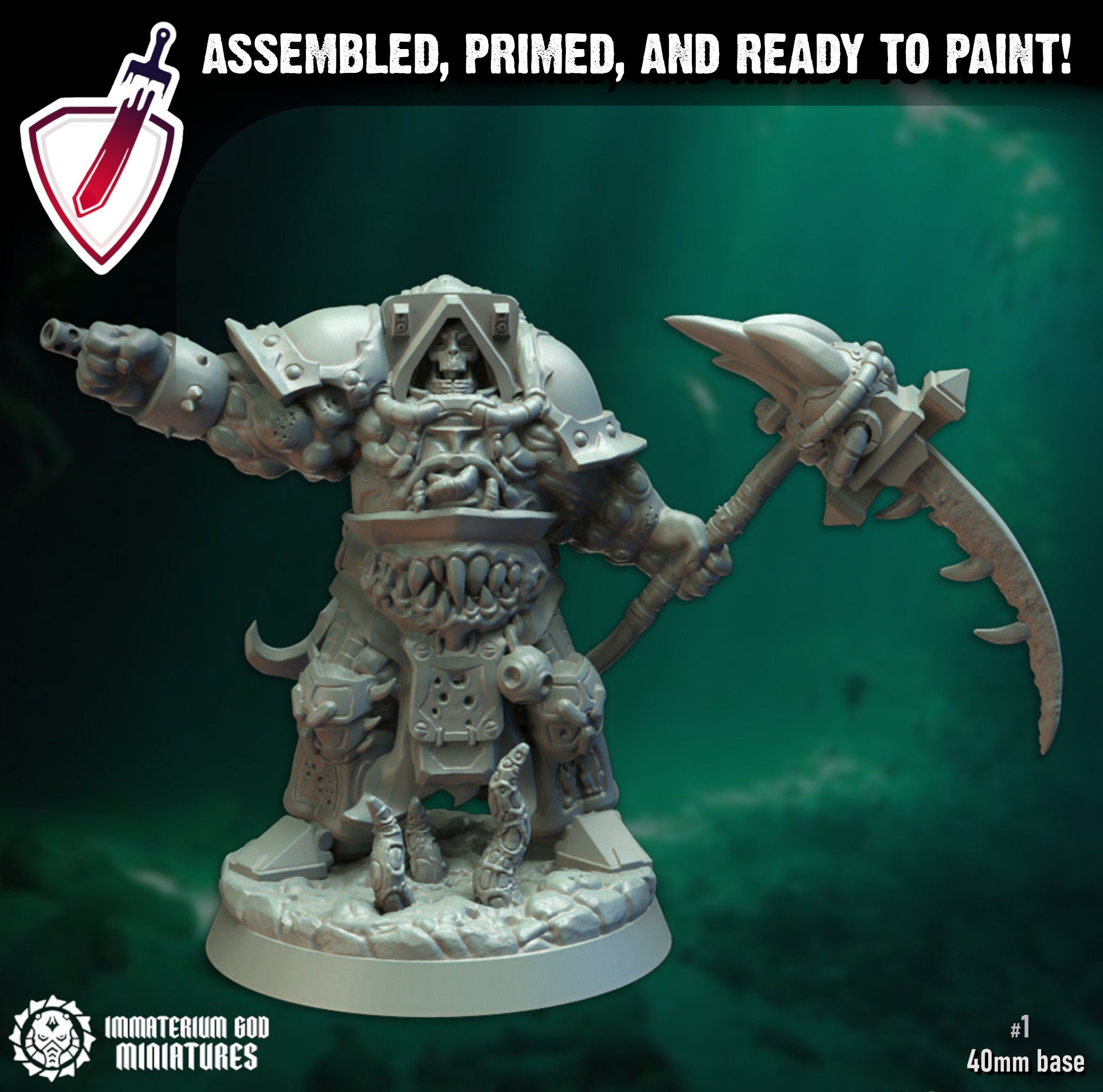 Life Reaper Exterminators | Miniatures by Immaterium God | Resin Mini for Tabletop Gaming, D&D, Wargaming, Painting | Assembled + Primed - Brush and Battle