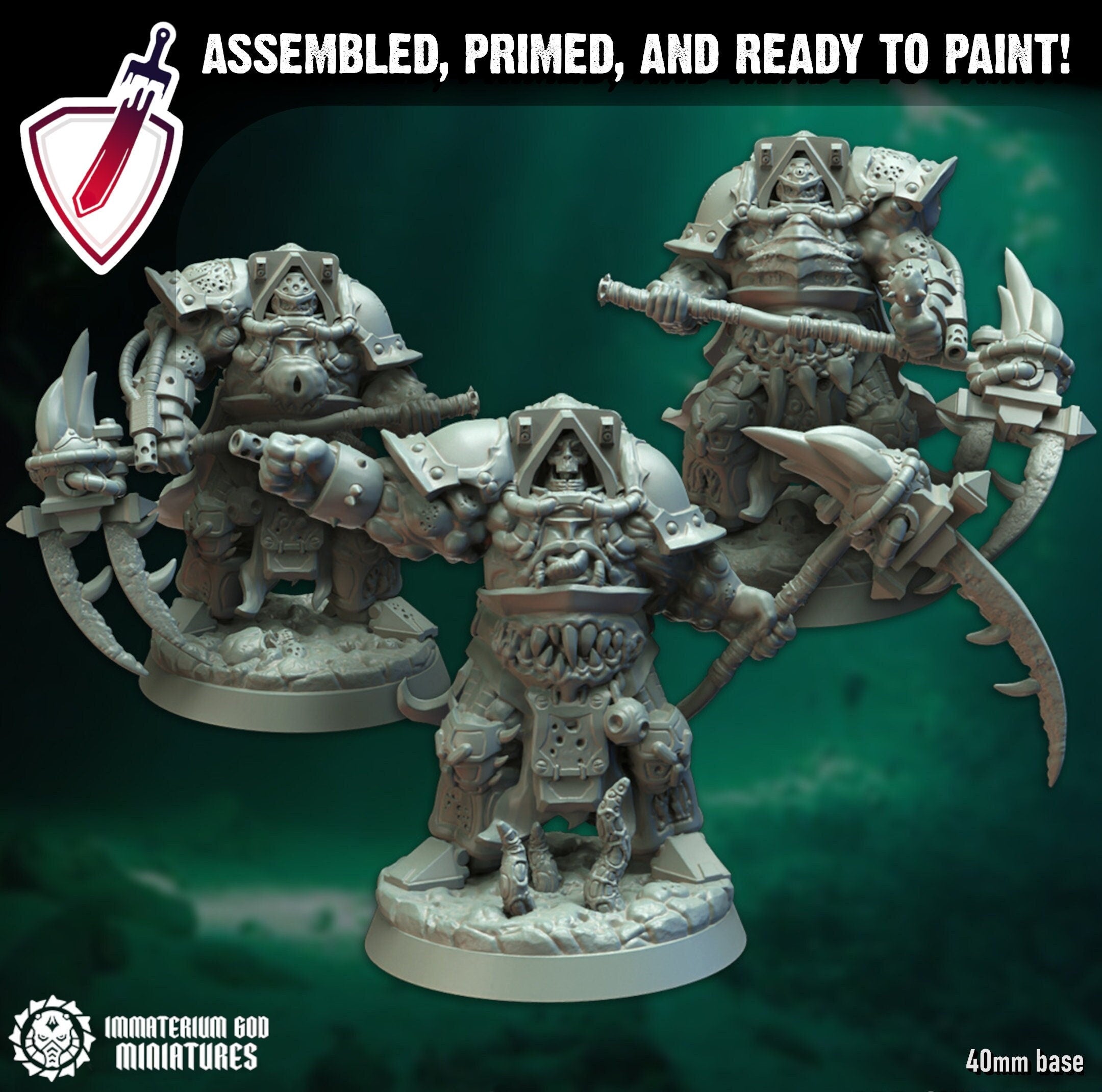Life Reaper Exterminators | Miniatures by Immaterium God | Resin Mini for Tabletop Gaming, D&D, Wargaming, Painting | Assembled + Primed - Brush and Battle