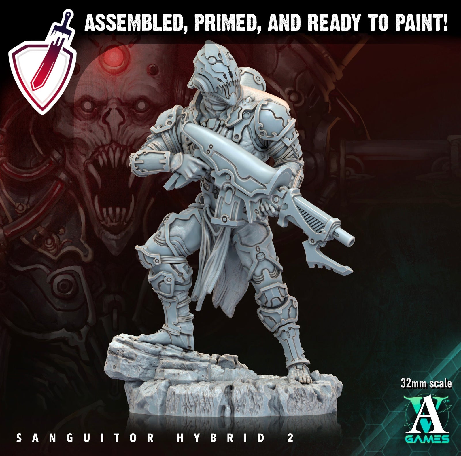 Sanguitor Hybrids 1-5 | Miniatures by Archvillain Games | Resin Mini for Tabletop Gaming, D&D, Wargaming, Painting | Assembled and Primed - Brush and Battle