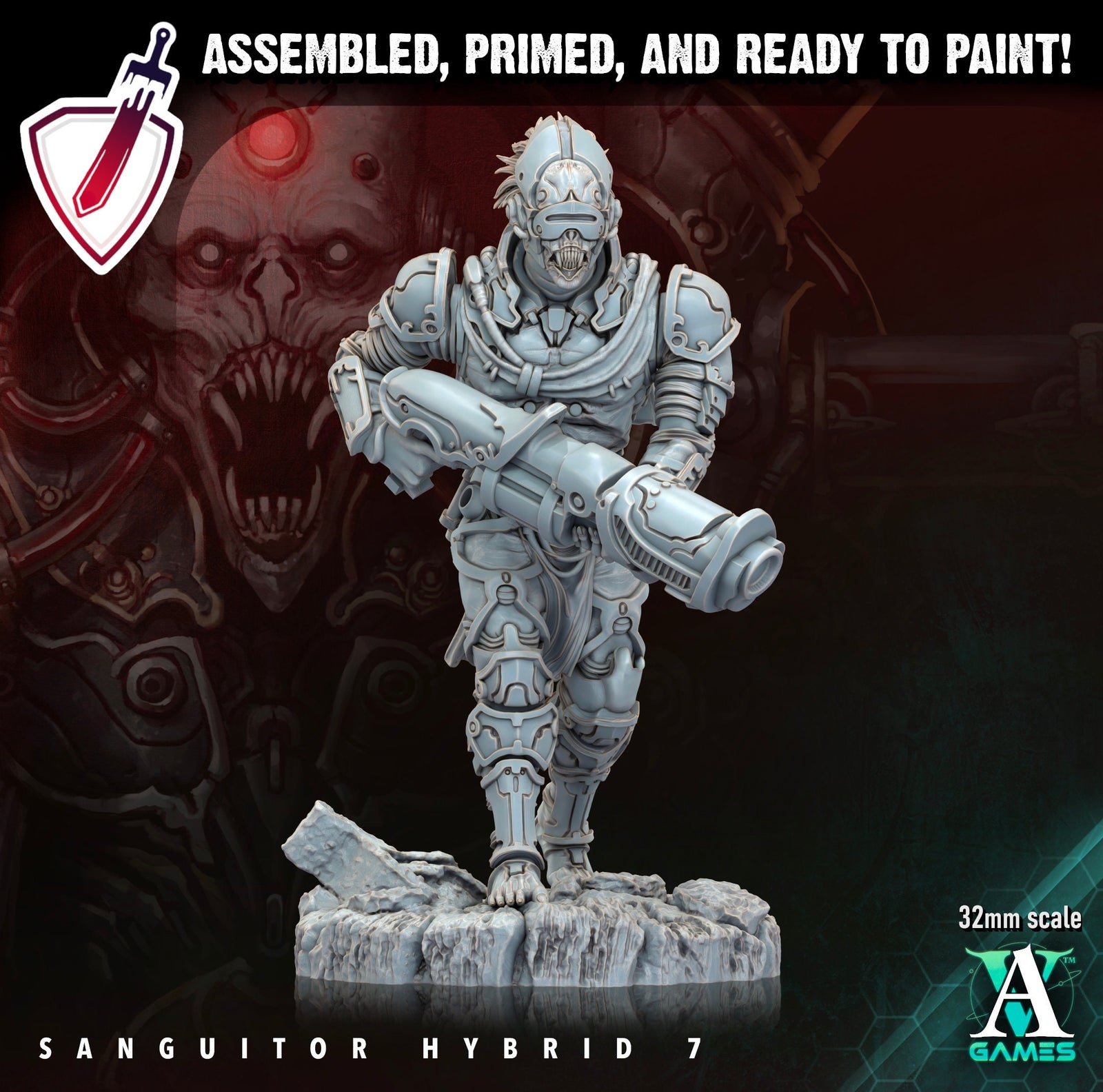 Sanguitor Hybrids 6-10 | Miniatures by Archvillain Games | Resin Mini for Tabletop Gaming, D&D, Wargaming, Painting | Assembled and Primed - Brush and Battle