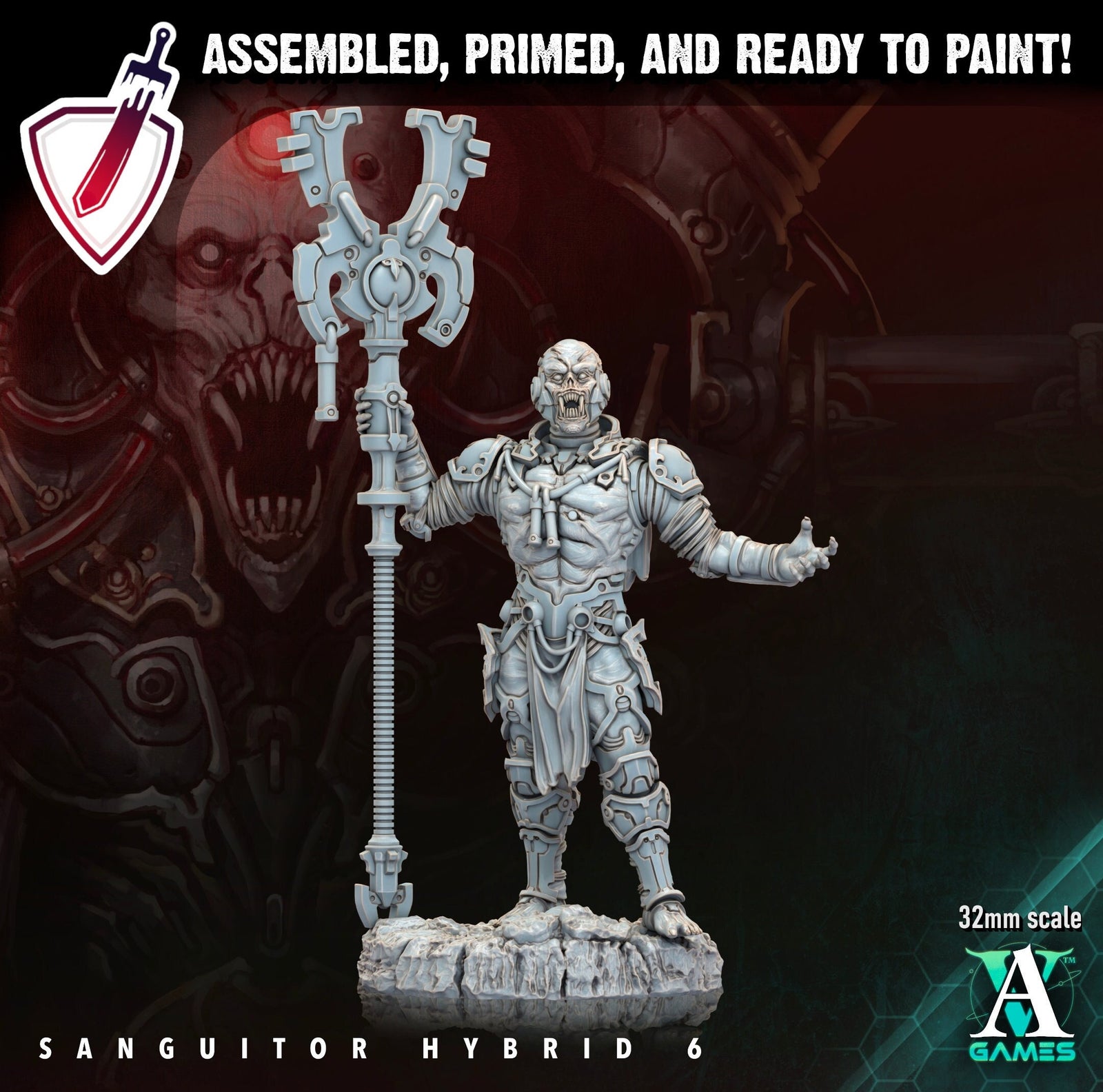 Sanguitor Hybrids 6-10 | Miniatures by Archvillain Games | Resin Mini for Tabletop Gaming, D&D, Wargaming, Painting | Assembled and Primed - Brush and Battle