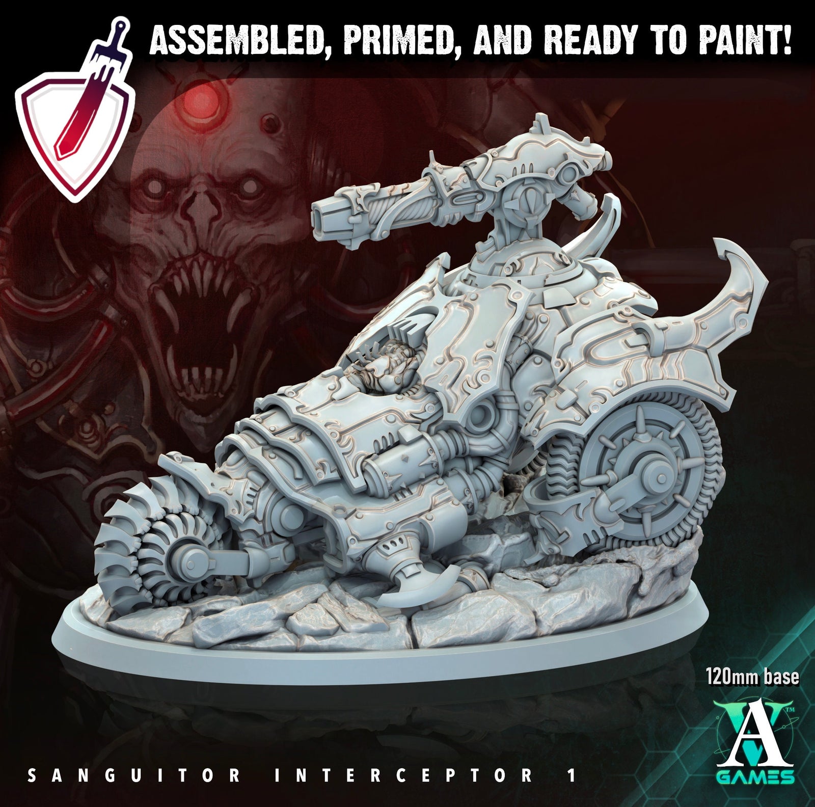 Sanguitor Interceptors | Miniatures by Archvillain Games | Resin Mini for Tabletop Gaming, D&D, Wargaming, Painting | Assembled and Primed - Brush and Battle